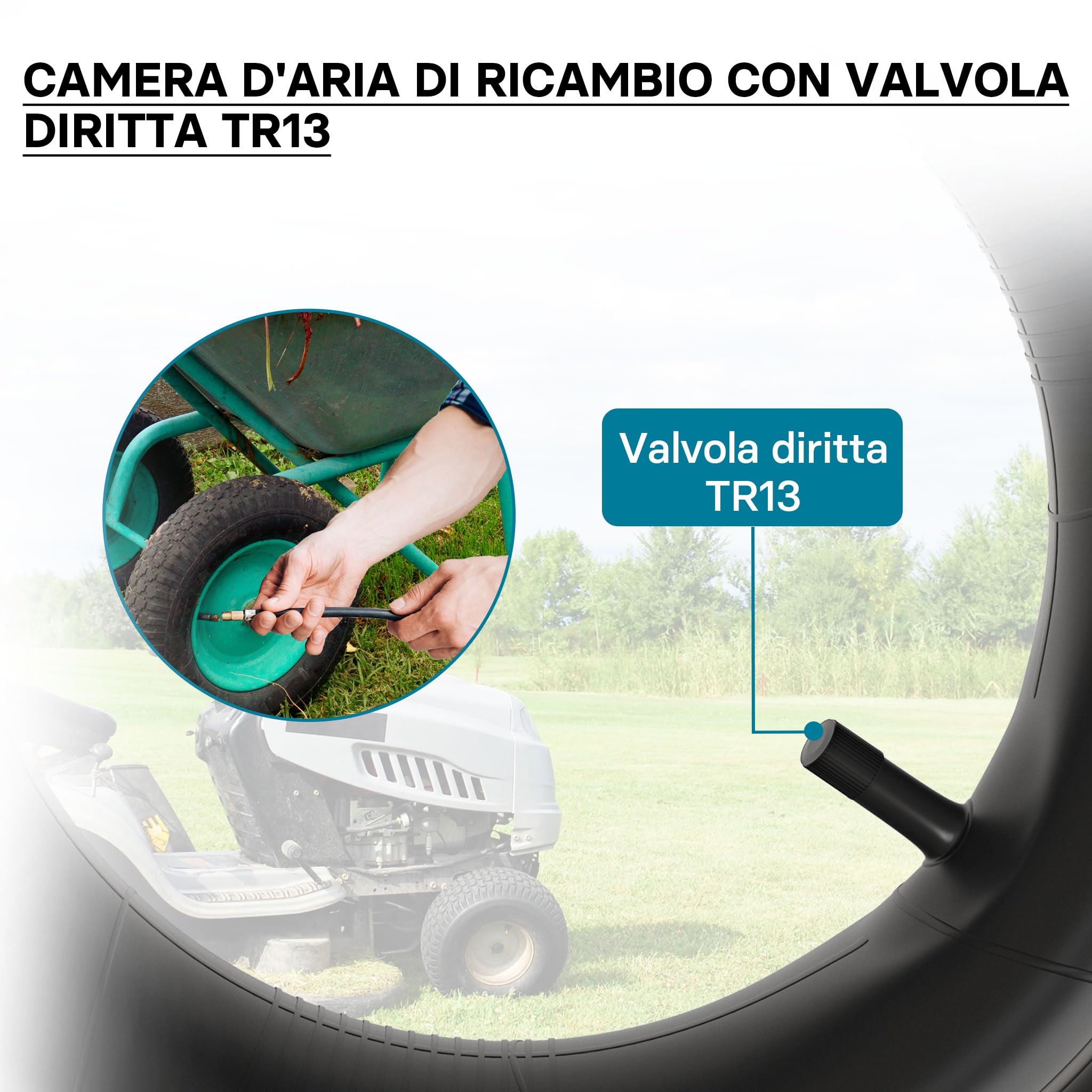Wiltec camera d'aria 16x6.50-8 TR13 trattorino rasaerba