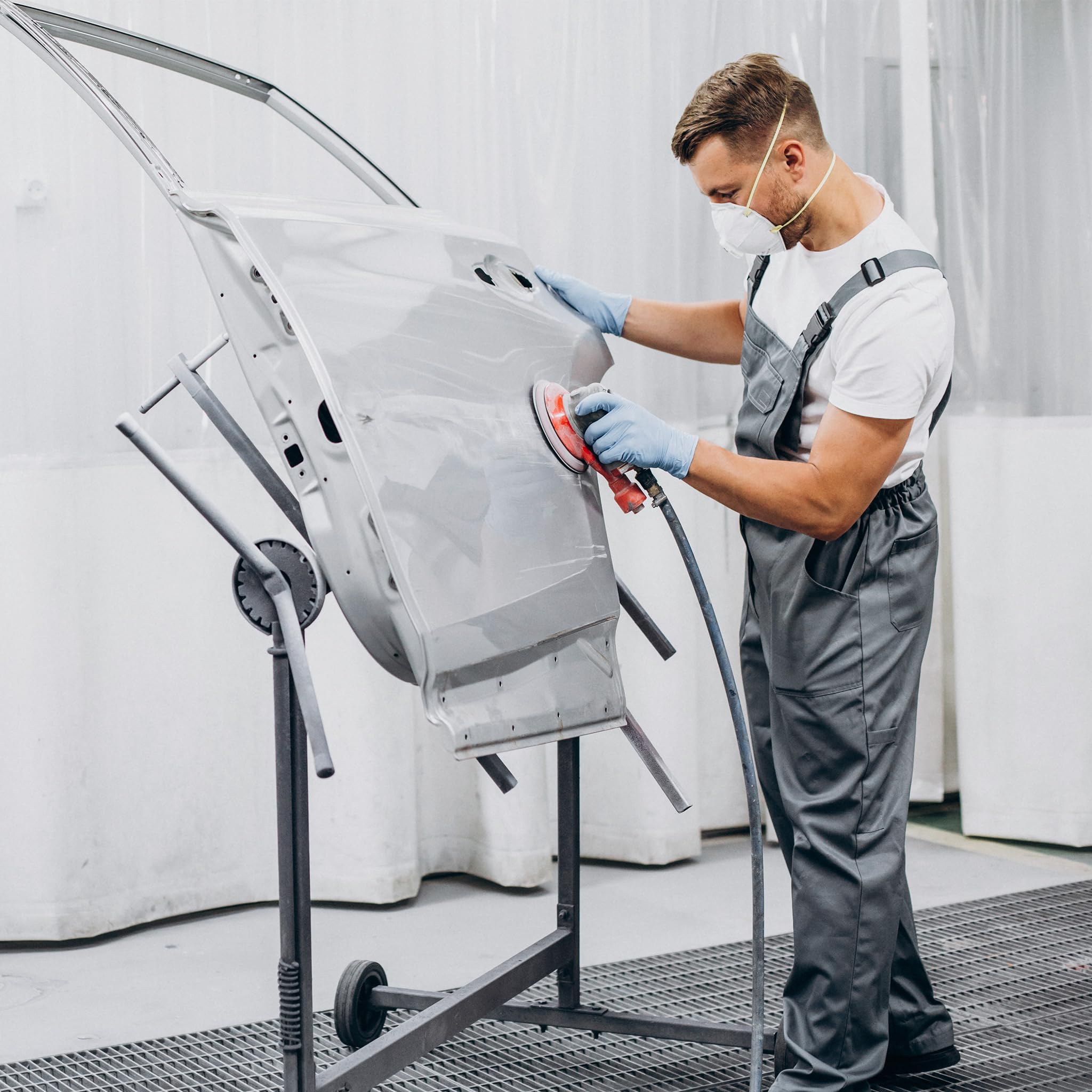 Wiltec Cavalletto Verniciatura Girevole 160 kg con Rotelle e Ganci