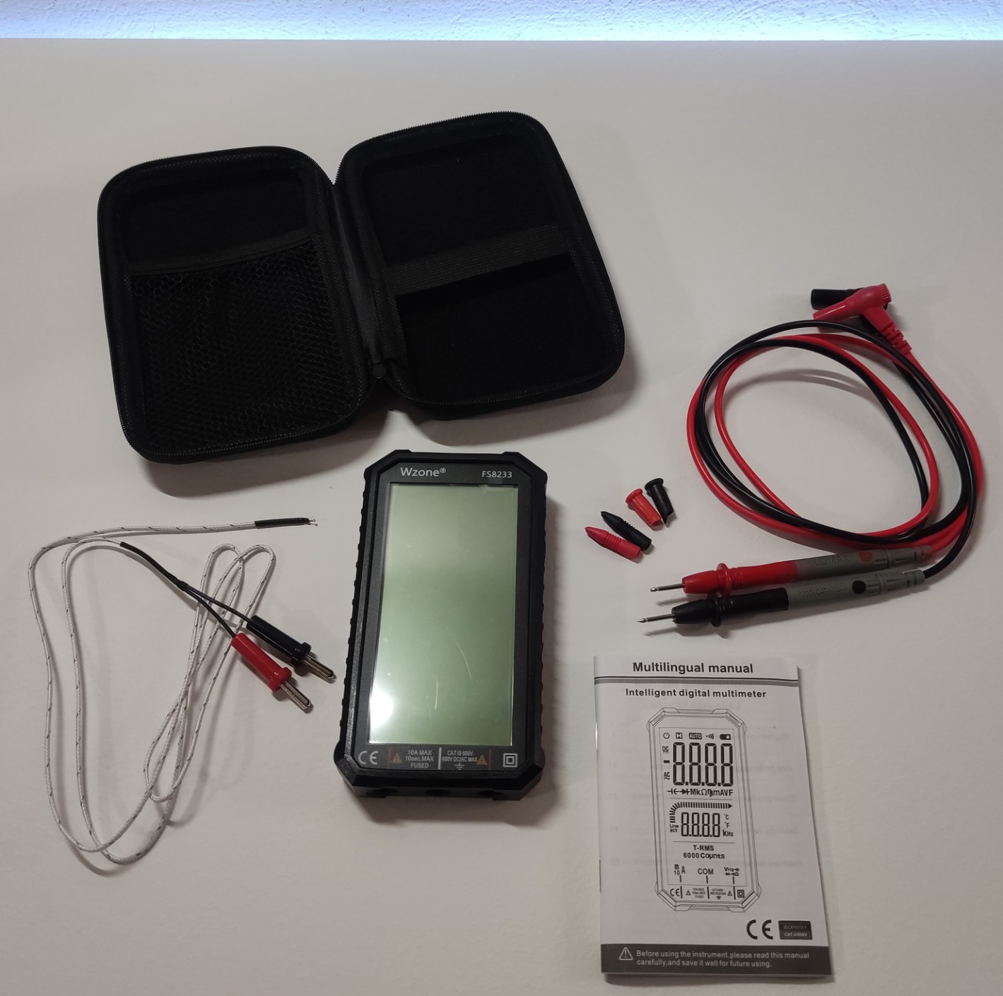 Wzone Multimetro digitale tester elettrico con NCV
