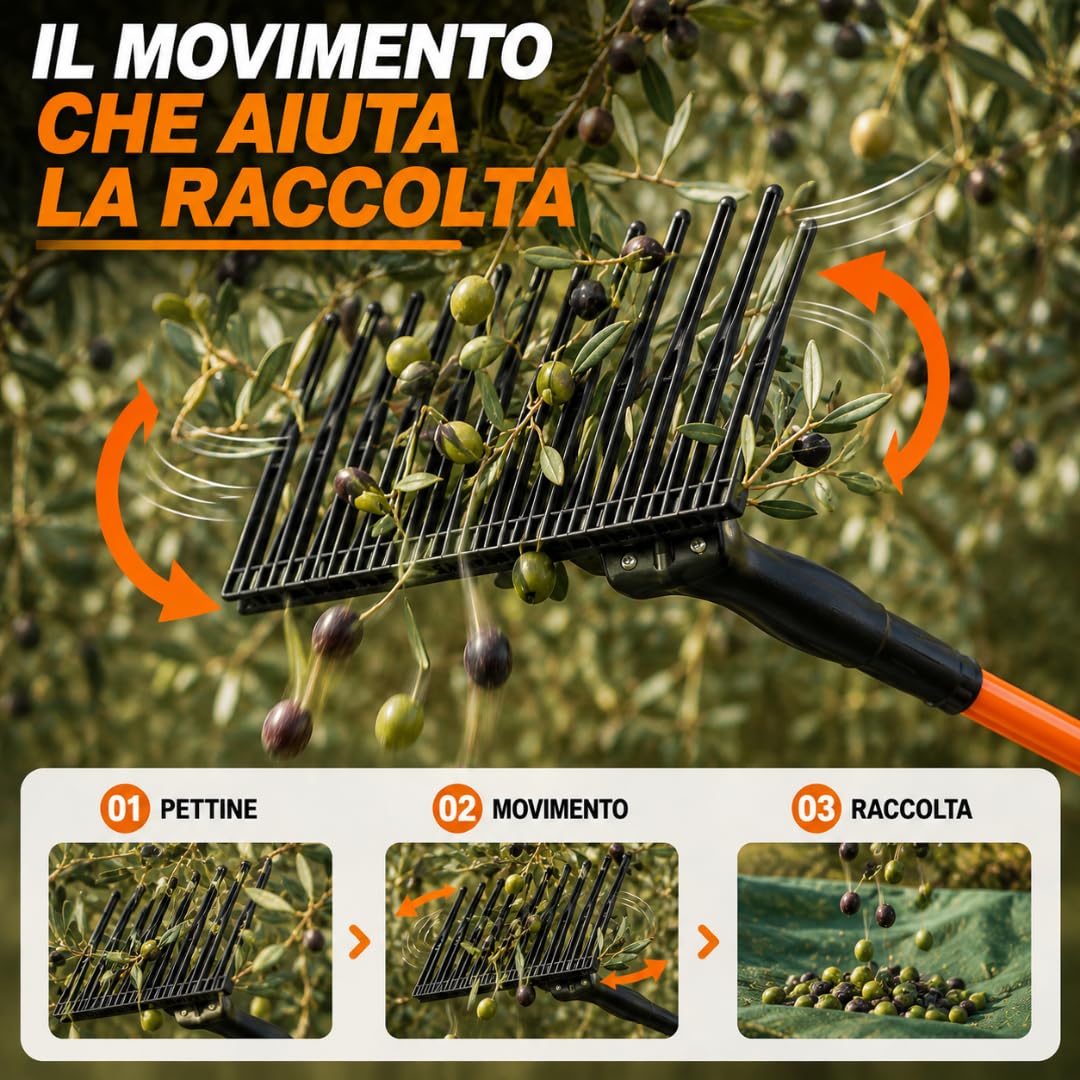 De Rosa Shop Abbacchiatore Olive 12V 400W Telescopico