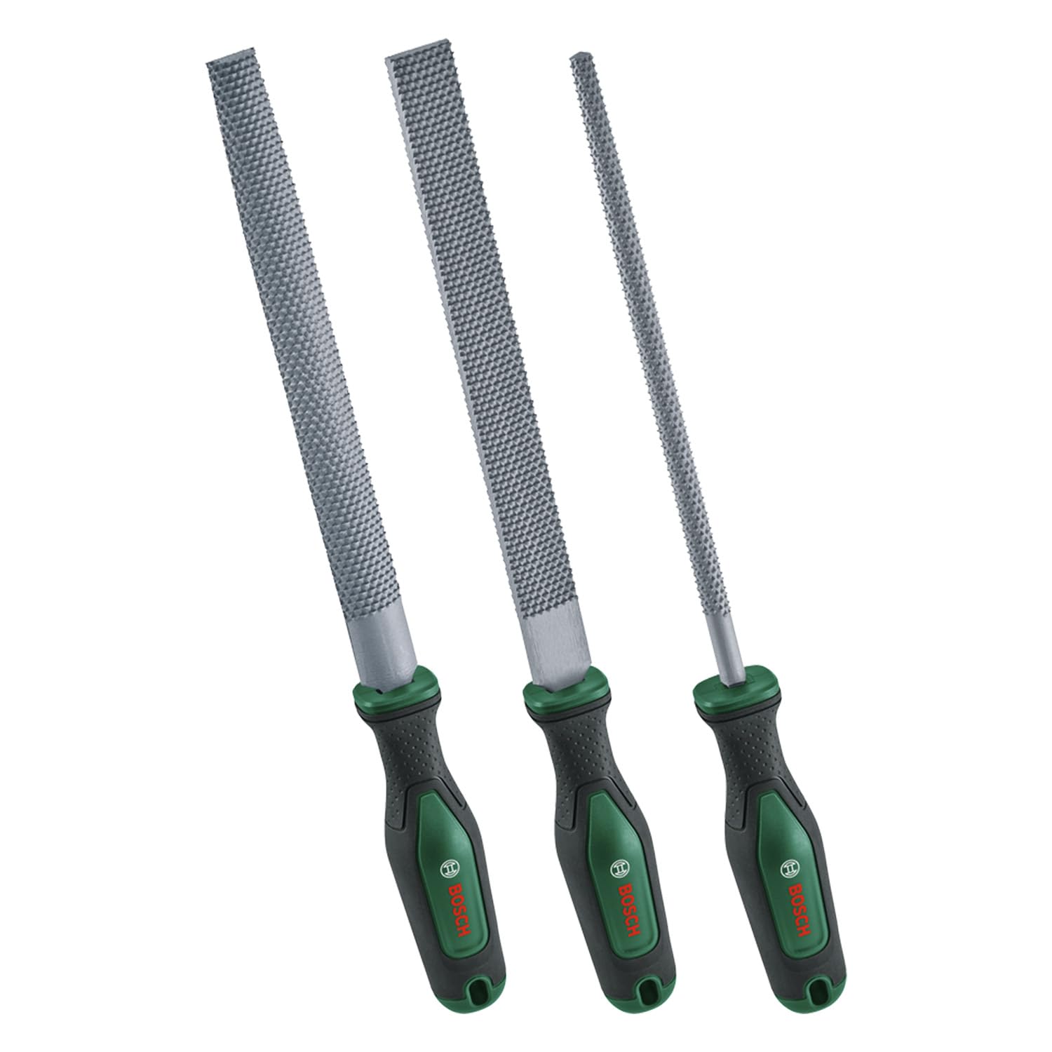 Bosch Set Lime 3 pezzi acciaio 200 mm taglio medio