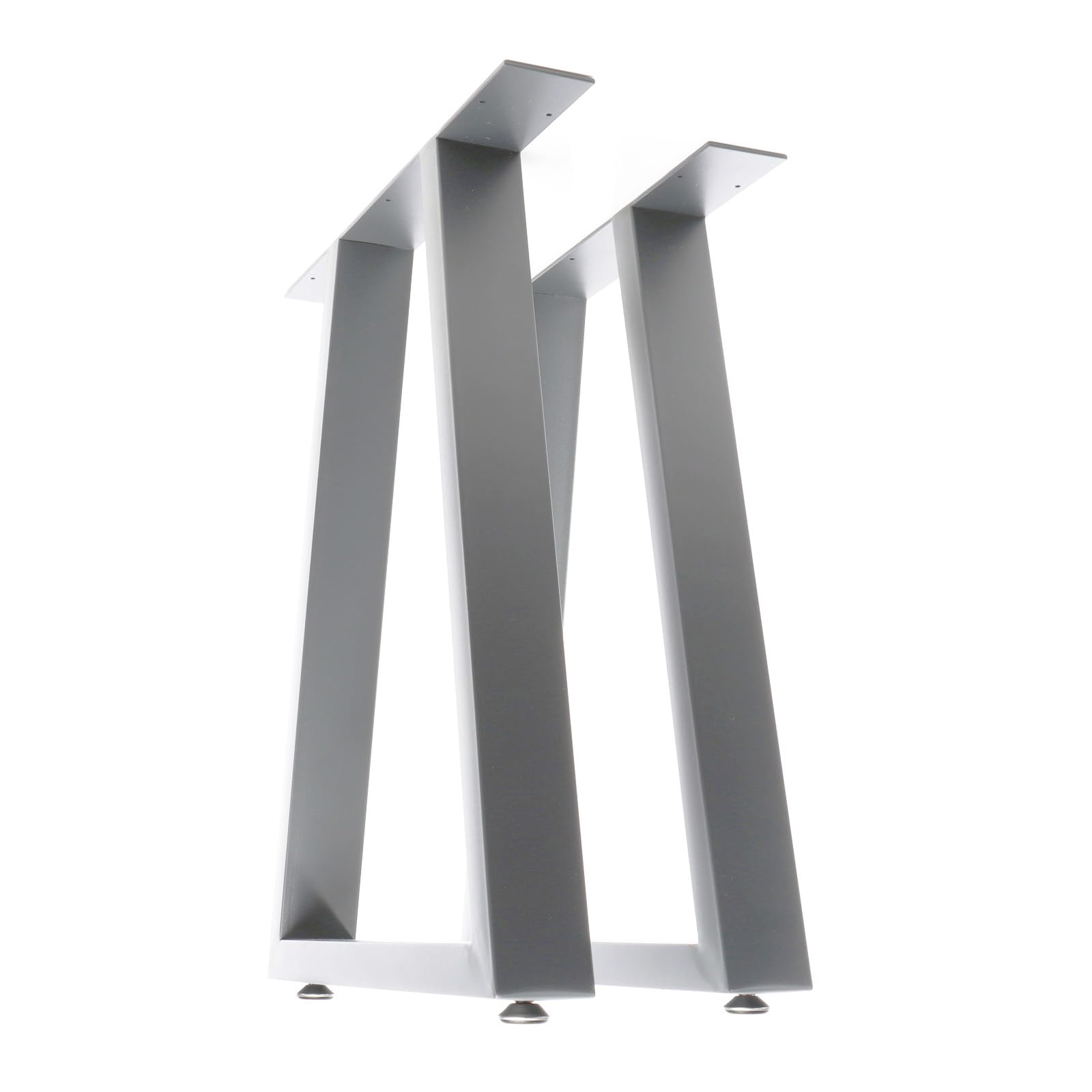 XPOtool Gambe Tavolo Trapezio 60x72 cm Acciaio Grigio 2pz