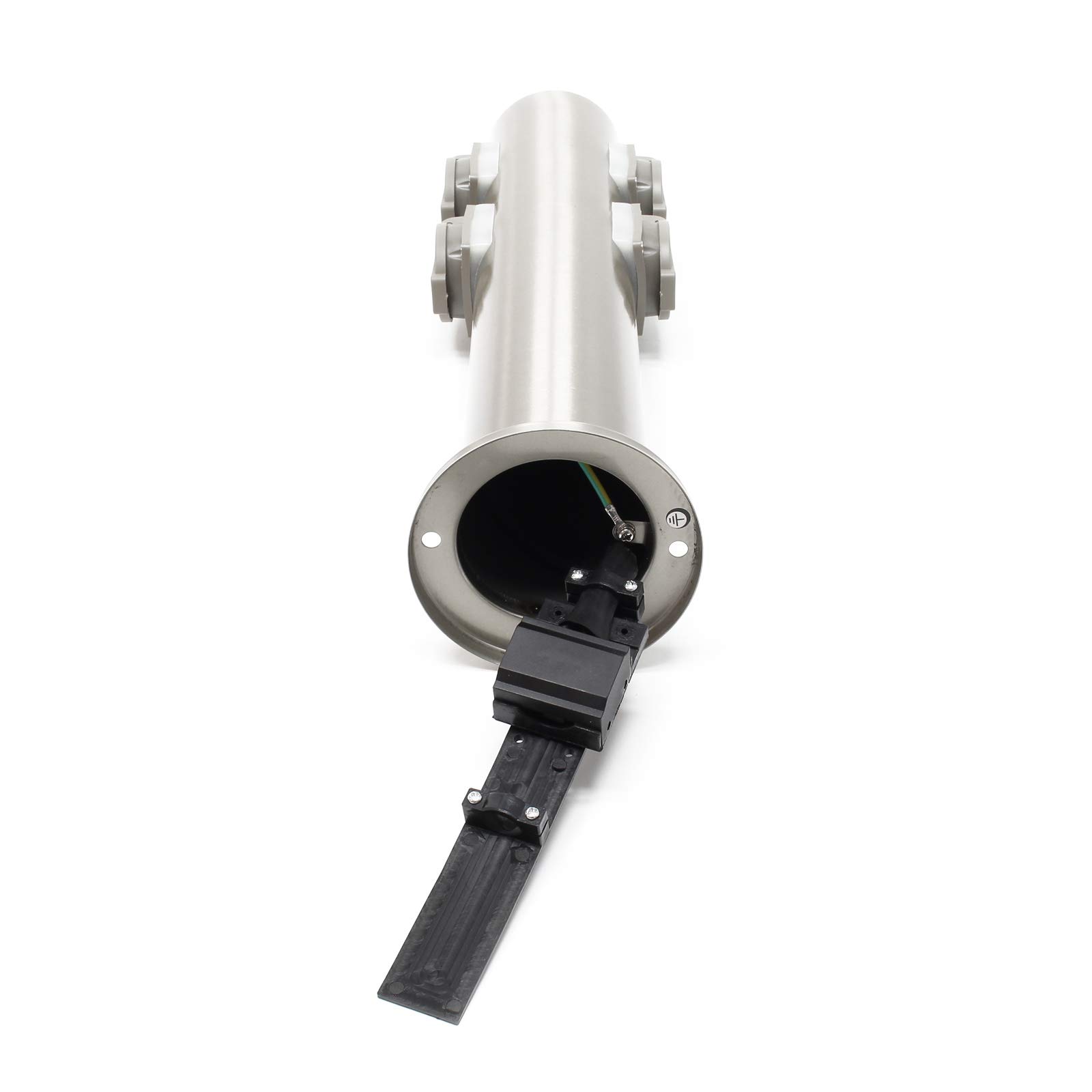 Wiltec Colonna multipresa giardino 4 prese acciaio IP44