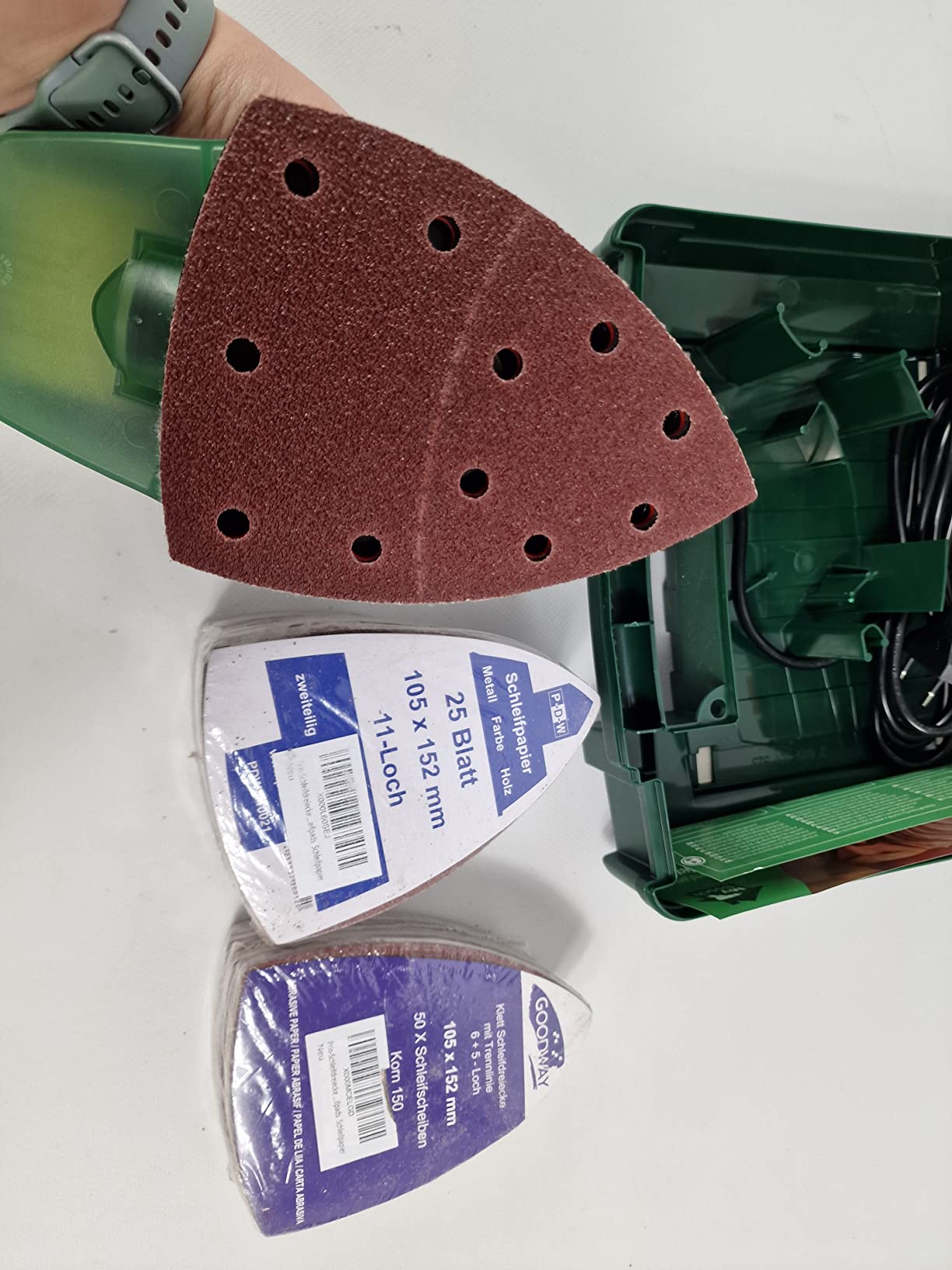 Bosch PSM 80 A Levigatrice Palmare 80W con valigetta