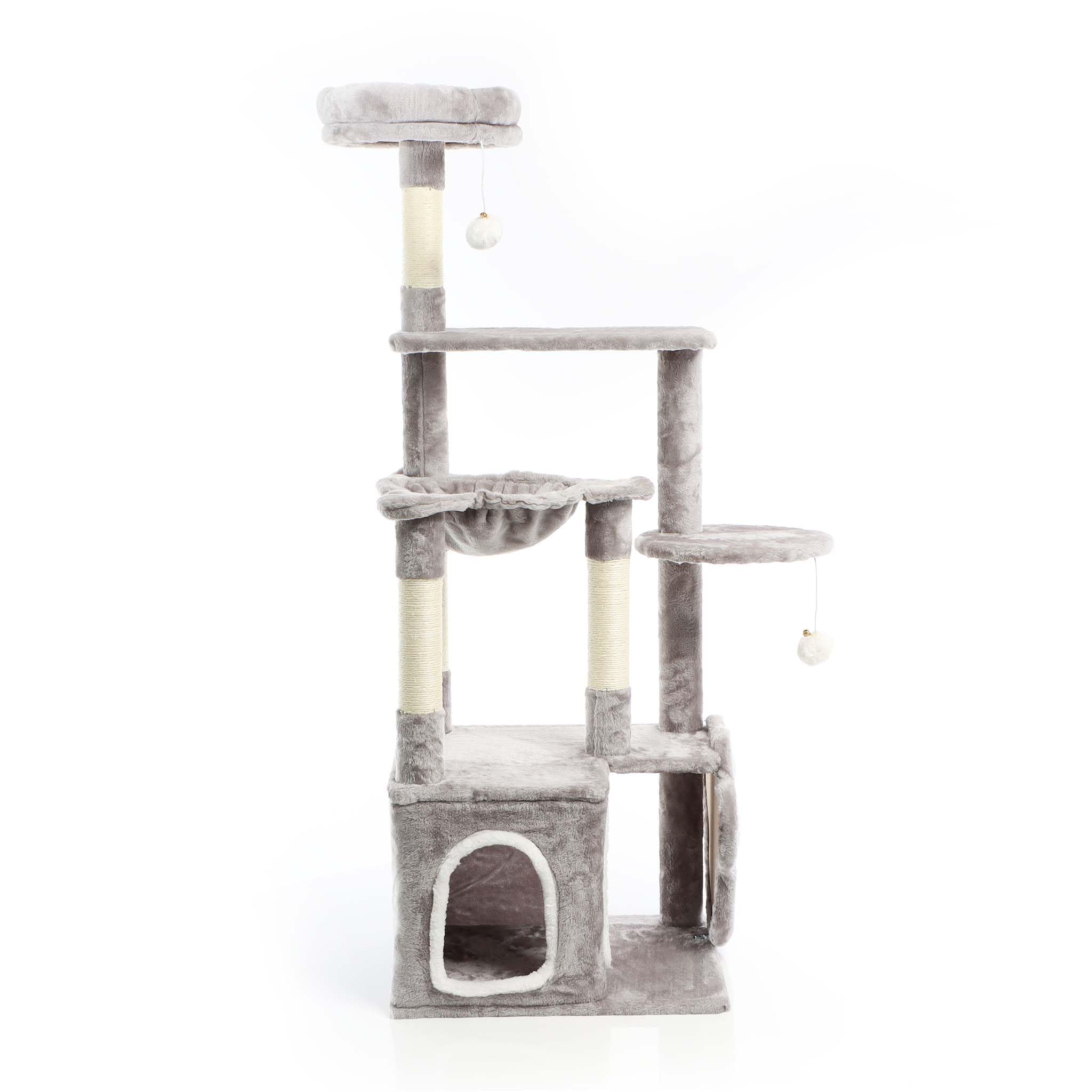 Fudajo Albero Tiragraffi Gatti Grigio 135cm Zampa