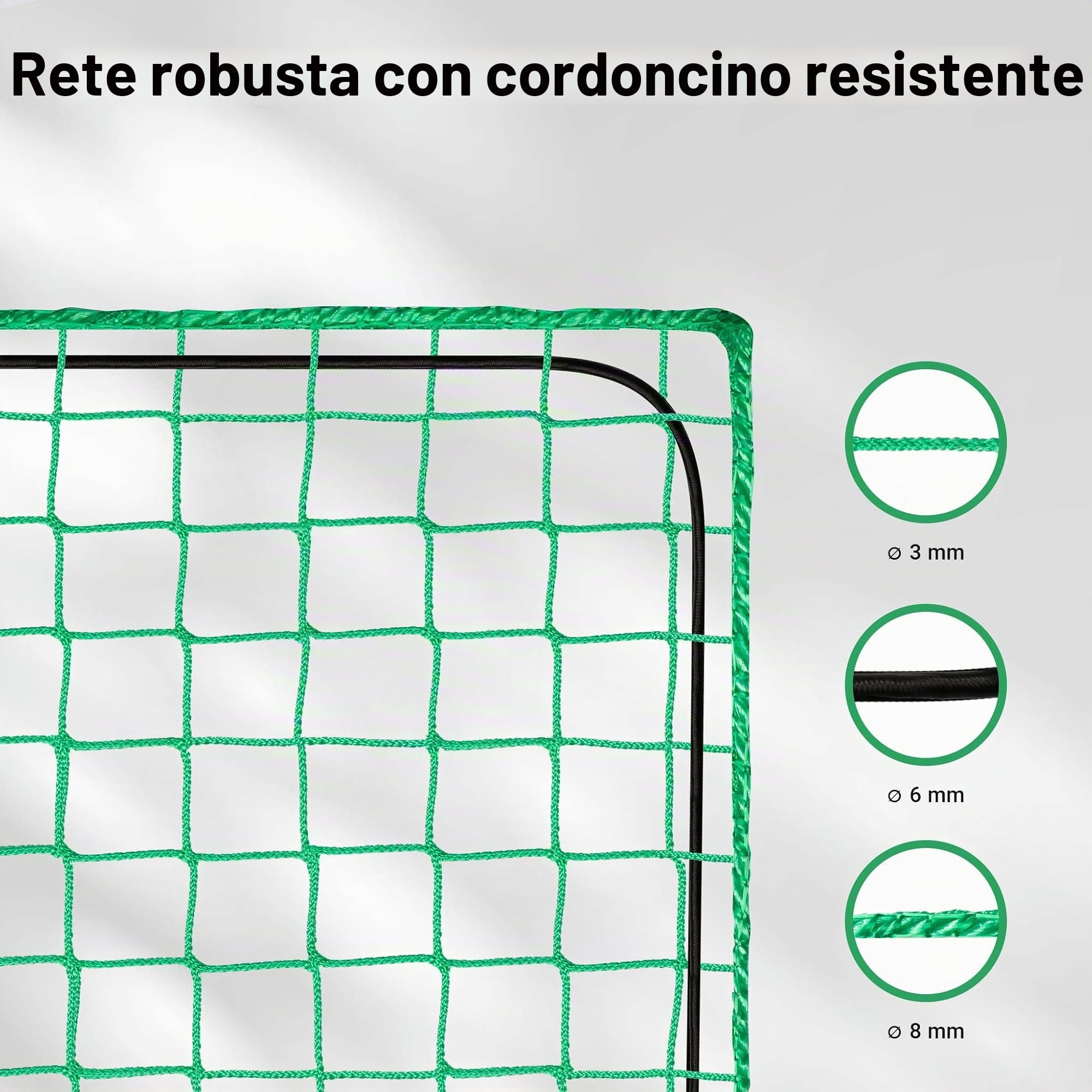 Wiltec Rete Ferma Carico 3x6 m Maglia 45 mm Elastica