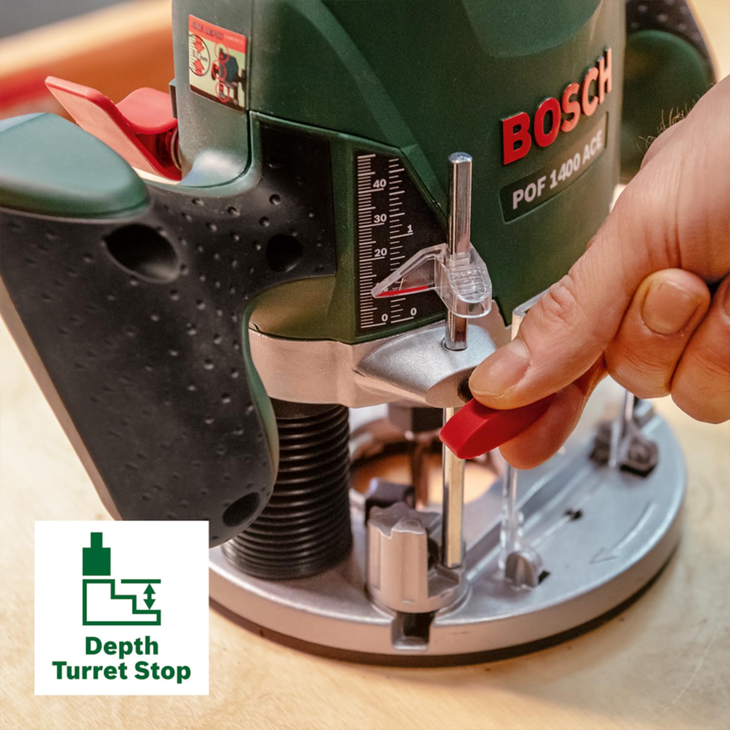 Bosch POF 1400 ACE fresatrice verticale 1400 W con valigetta