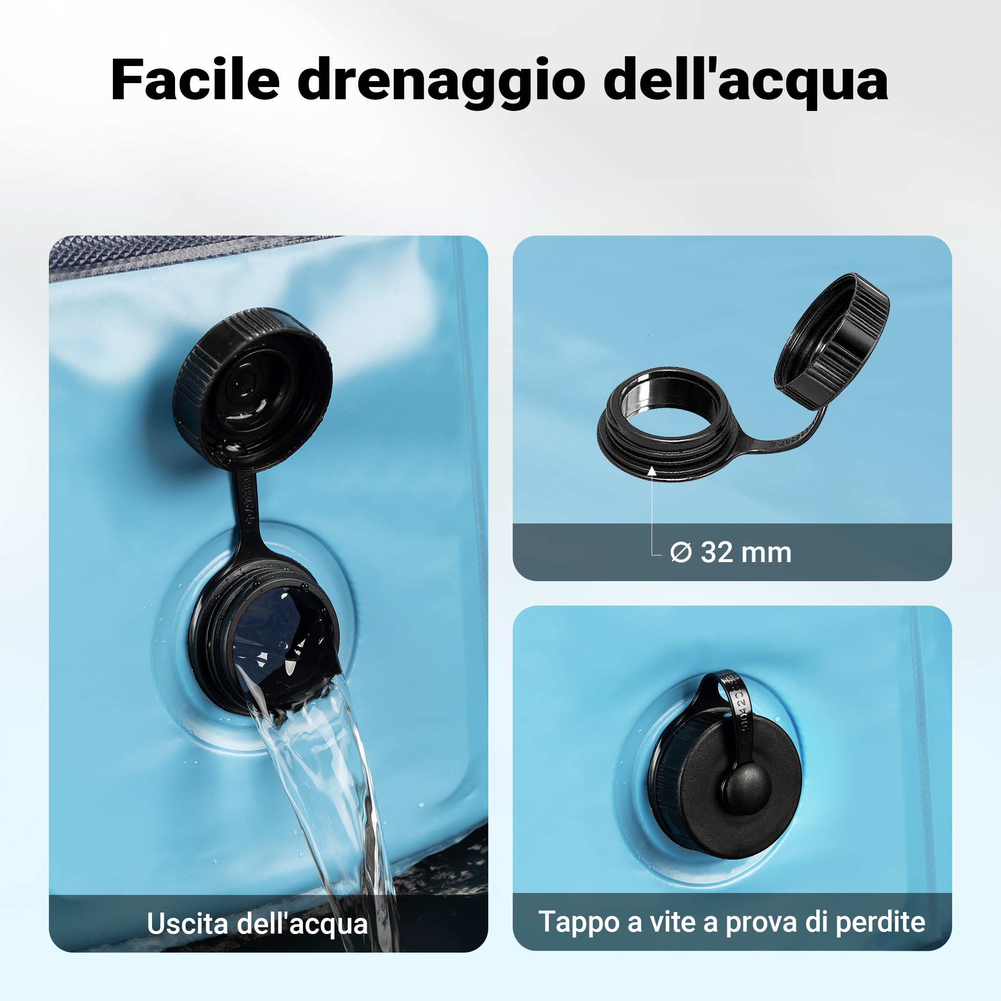Fudajo Piscina per Cani 80x30 cm Pieghevole PVC Antiscivolo