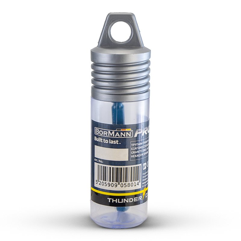 Bormann punta granito 12mm gambo esagonale pietra