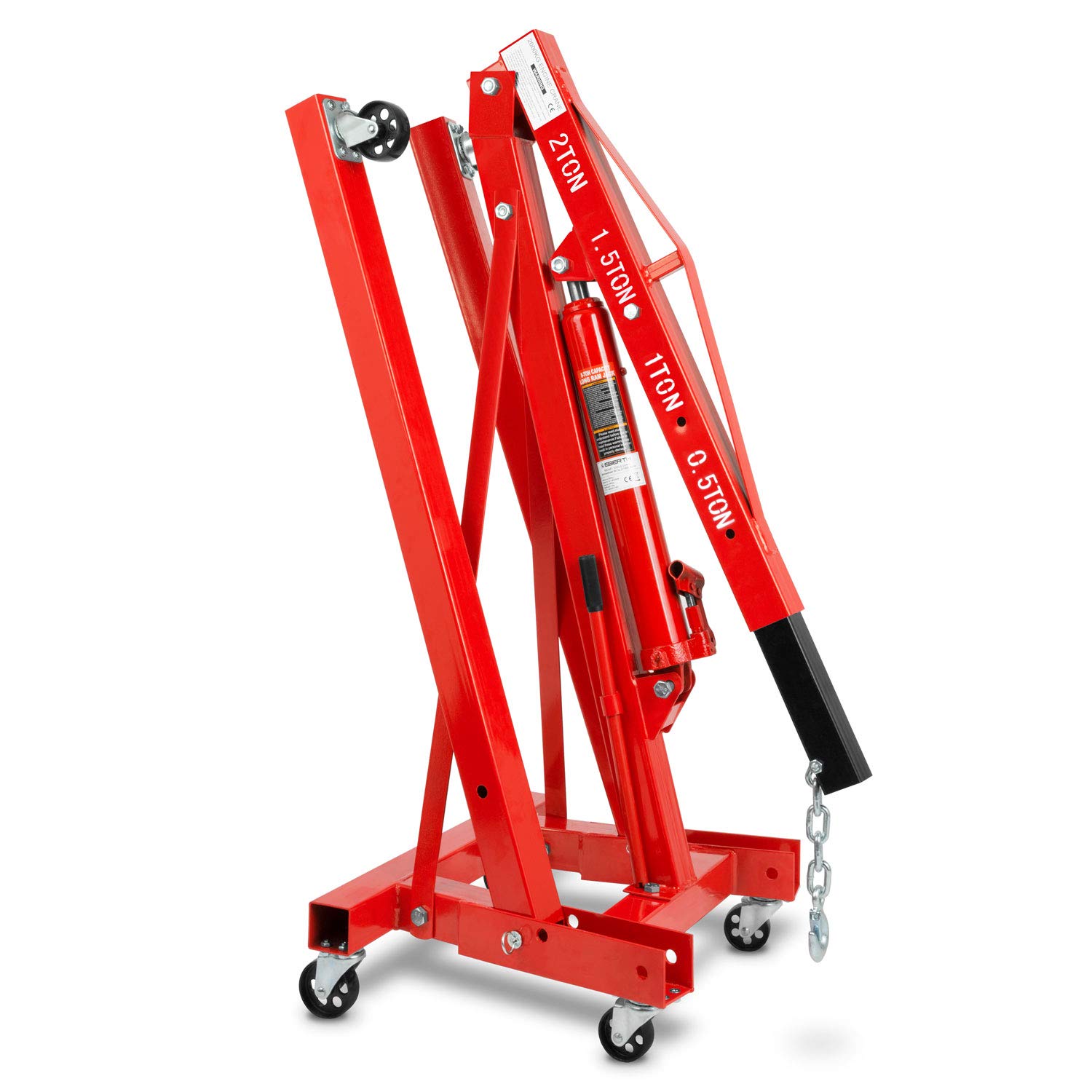 EBERTH Gru Officina Idraulica 2000kg Braccio 1050-1590mm