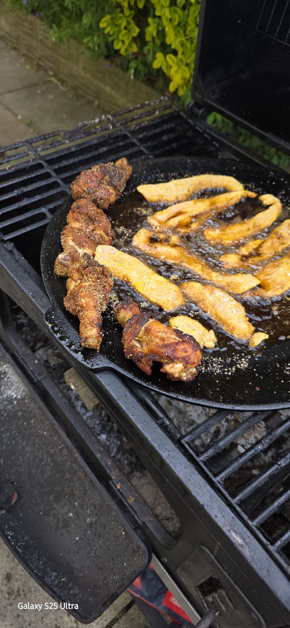 Wiltec Piastra barbecue ghisa rotonda Ø44cm altezza 35cm