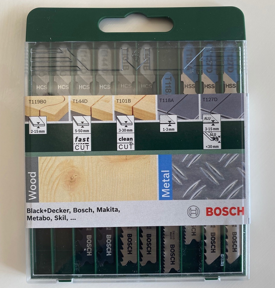 Bosch Set 10 Lame Seghetto Wood Metal Codolo T