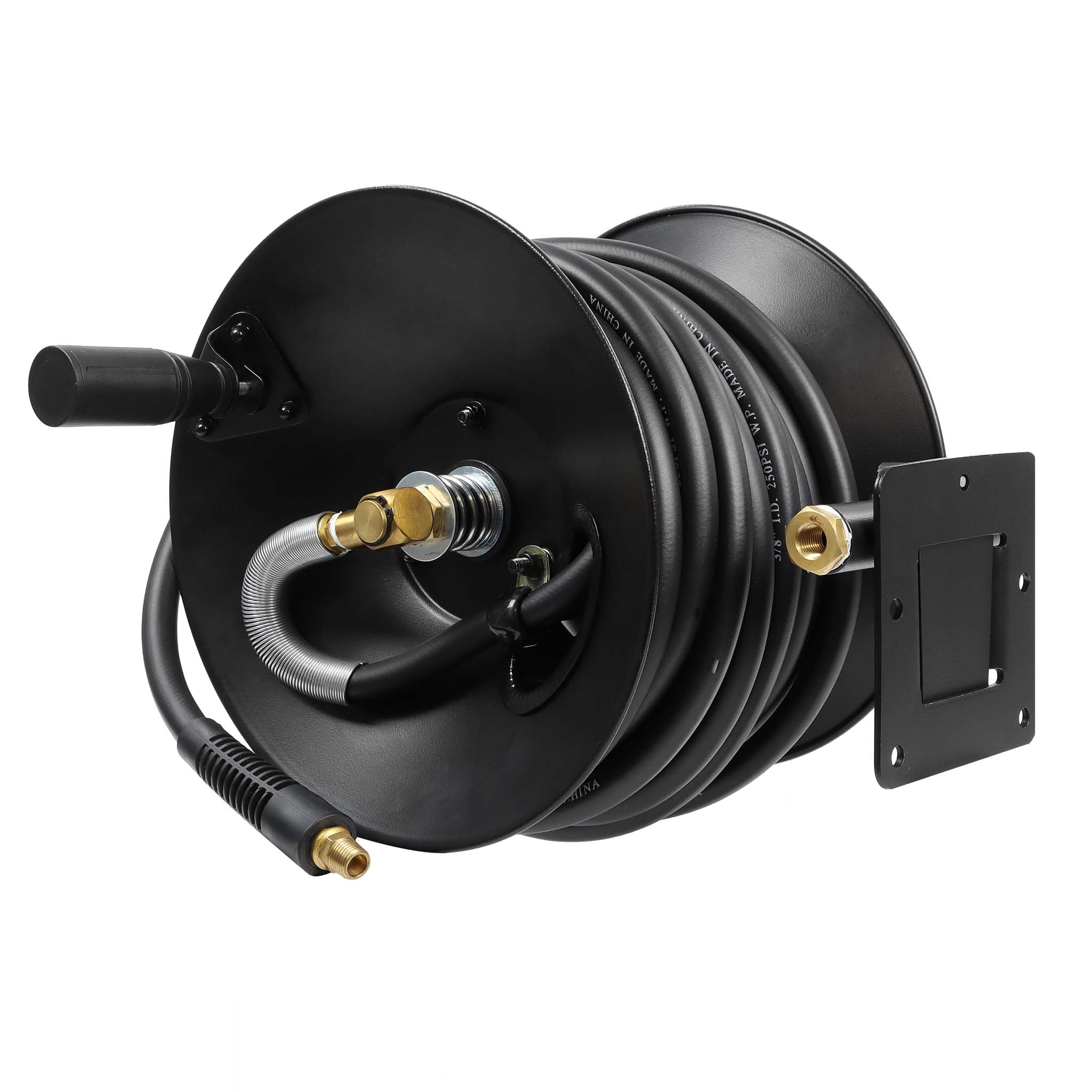 Wiltec Avvolgitubo Aria Compressa 15 m in Acciaio 60 Bar
