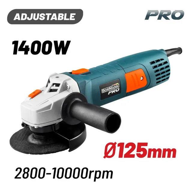 Bormann PRO Smerigliatrice Angolare 1400W 125mm Velocità Variabile
