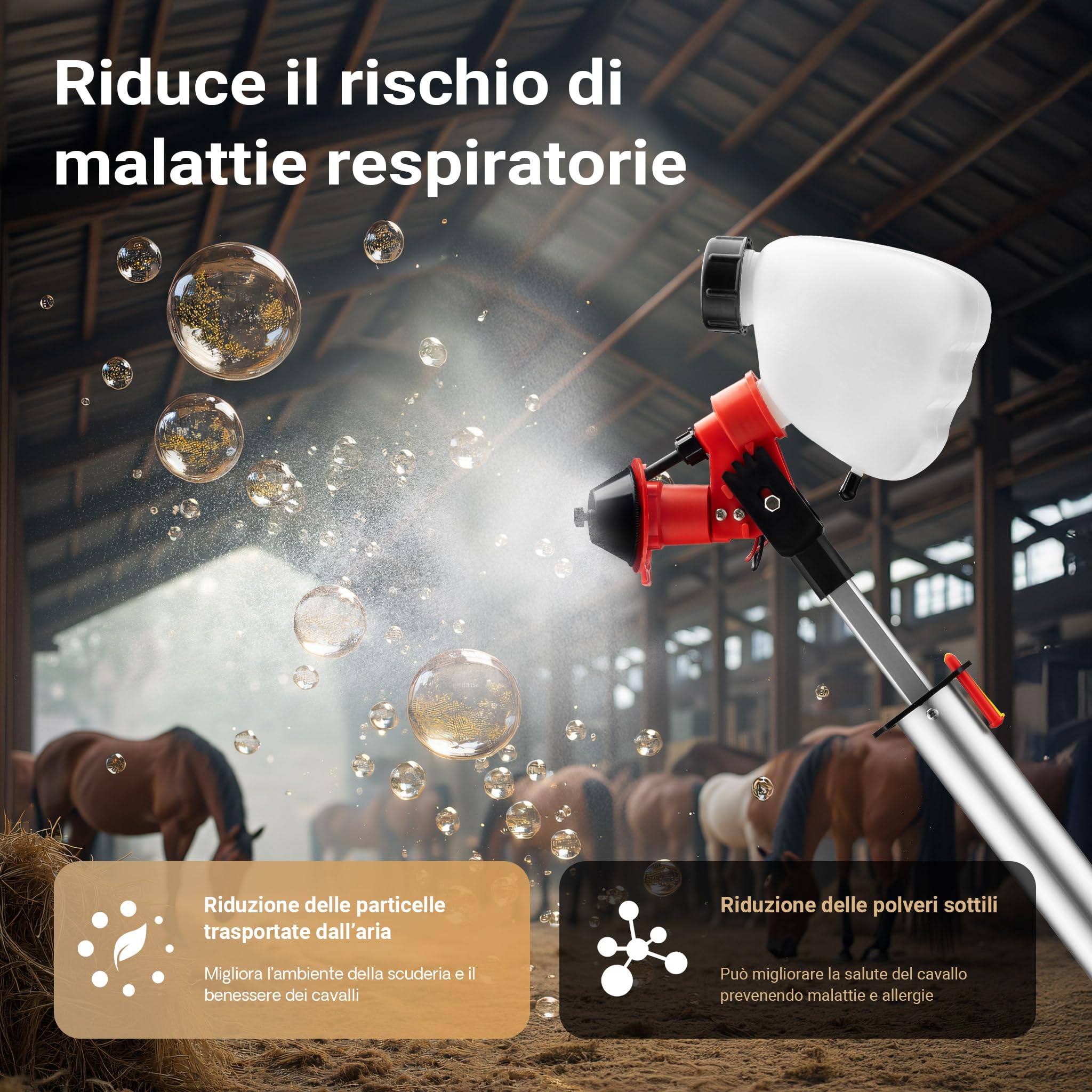 Wiltec Spruzzatore Batteria MicroULV+ Nebulizzatore Scuderia 3 Ugelli