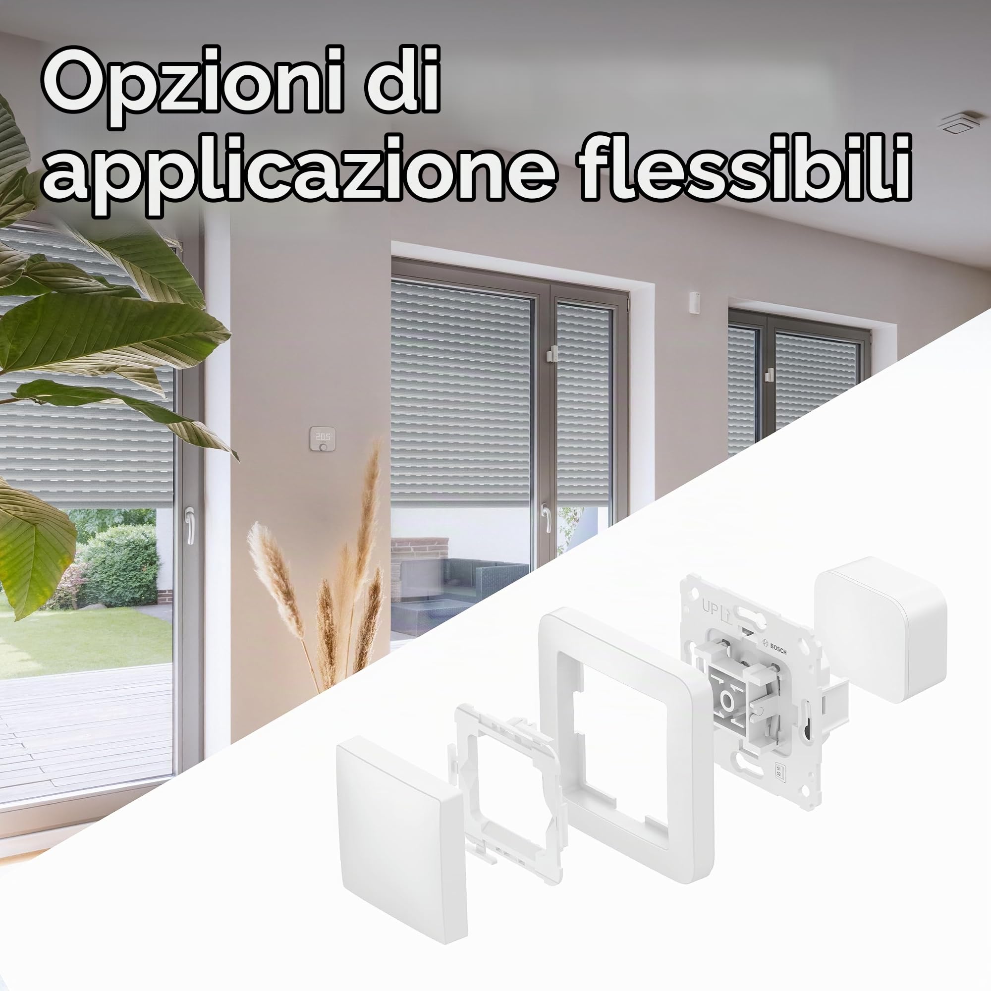 Bosch Smart Home Interruttore Parete 4 Pezzi 35 mm