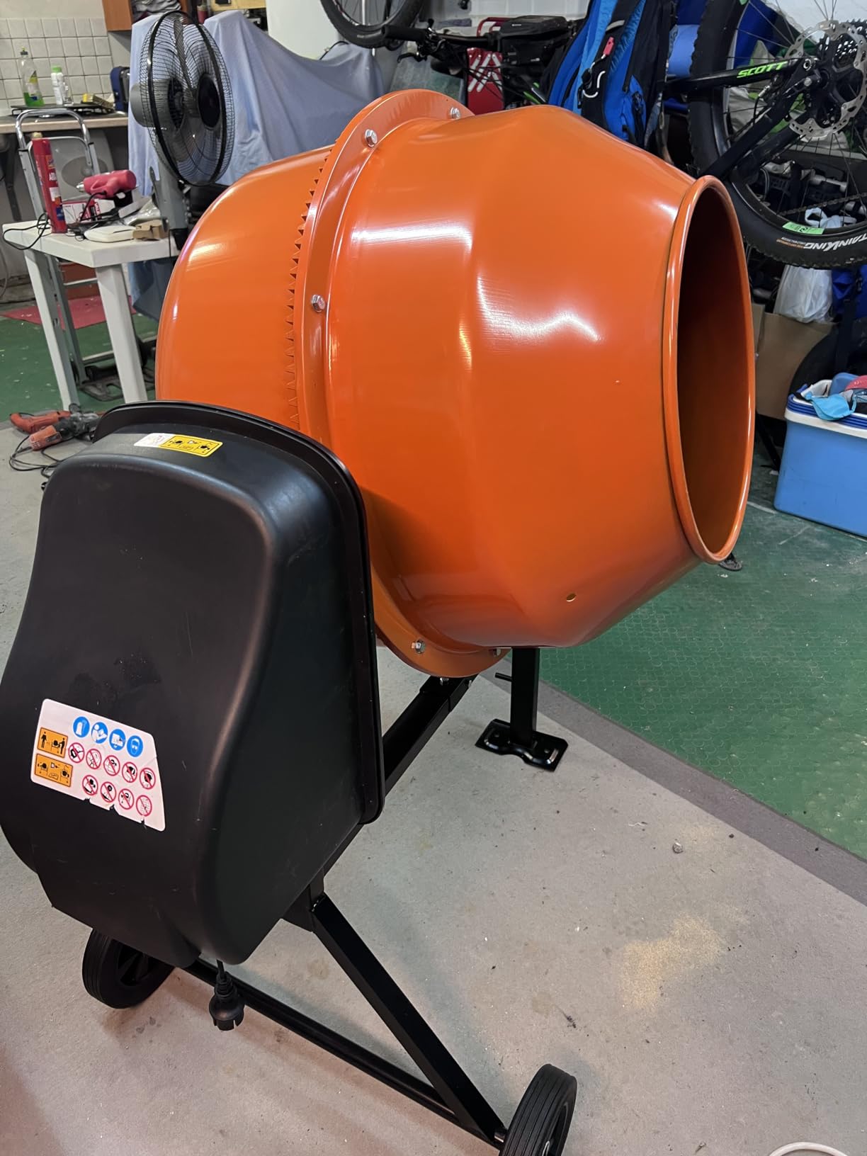 EBERTH Betoniera Elettrica 140 Litri 550W Tamburo Ghisa