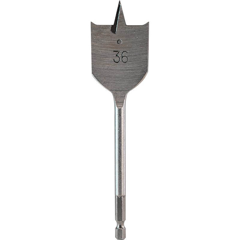 Bormann punta piatta legno 36mm attacco 1/4"