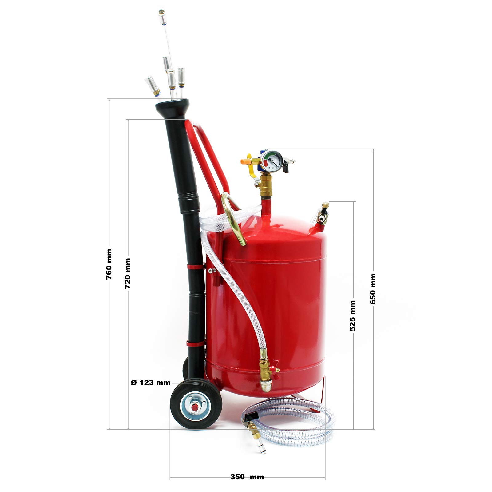 Wiltec aspiratore olio pneumatico 22,7 litri
