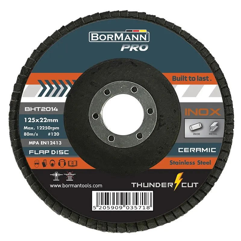 Bormann Thunder-Cut disco lamellare 125 mm grana 120 ceramico