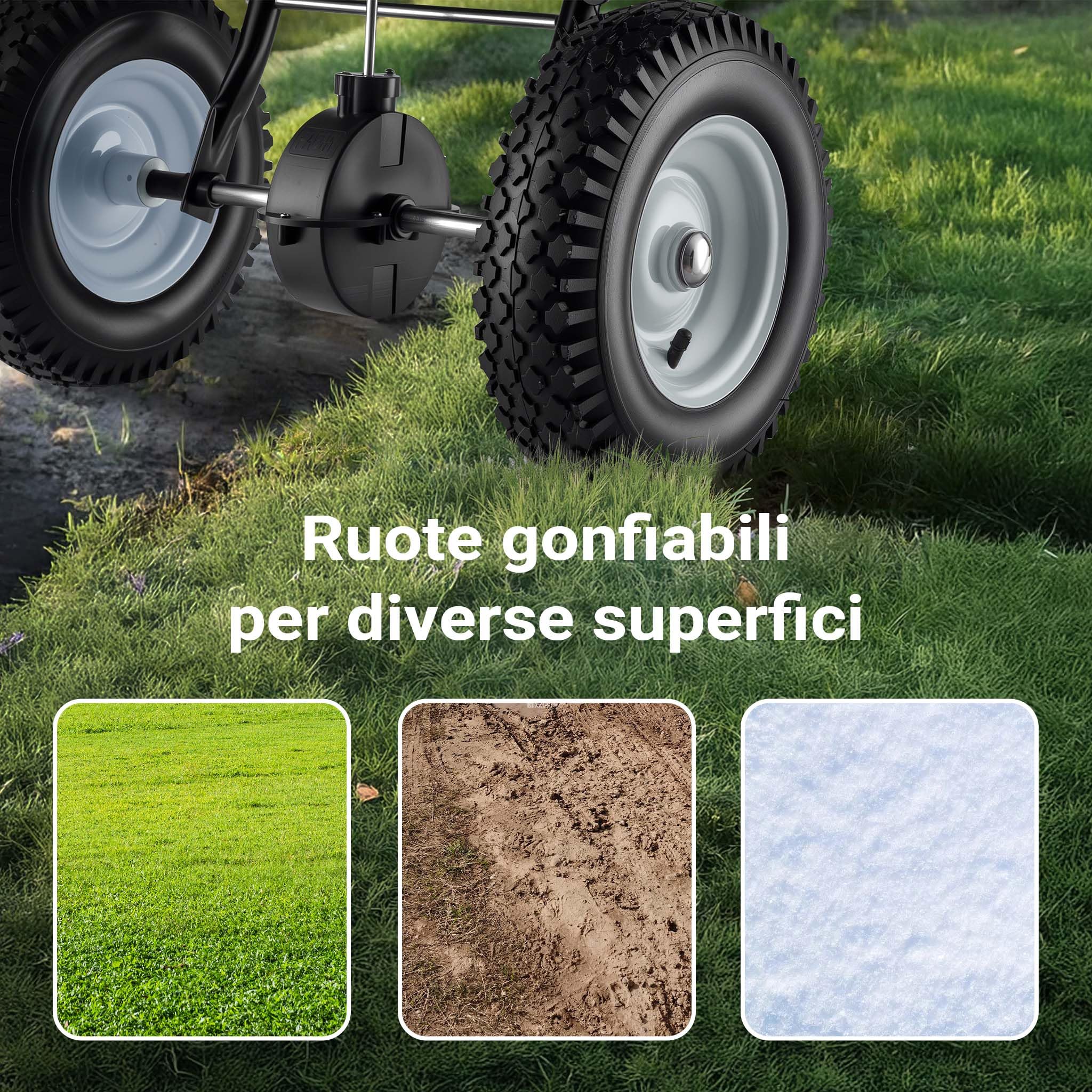 Wiltec GT1507 Carrello Spandiconcime Trainato 29L
