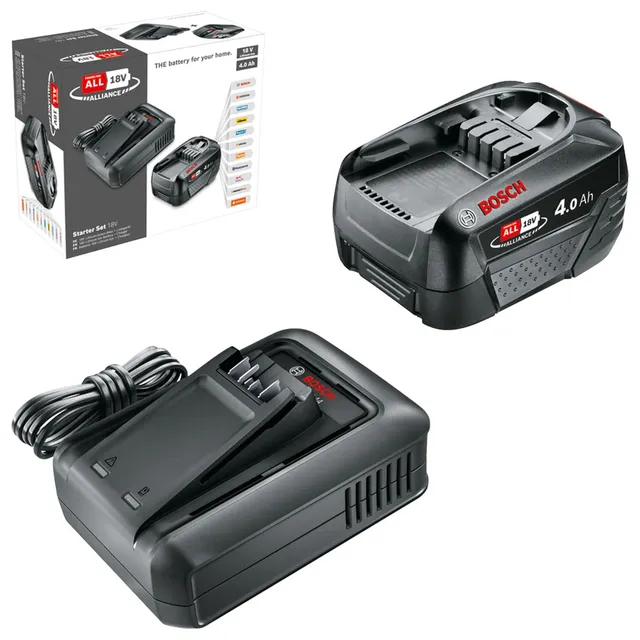 Bosch Starter Set 18V batteria 4,0Ah caricabatteria