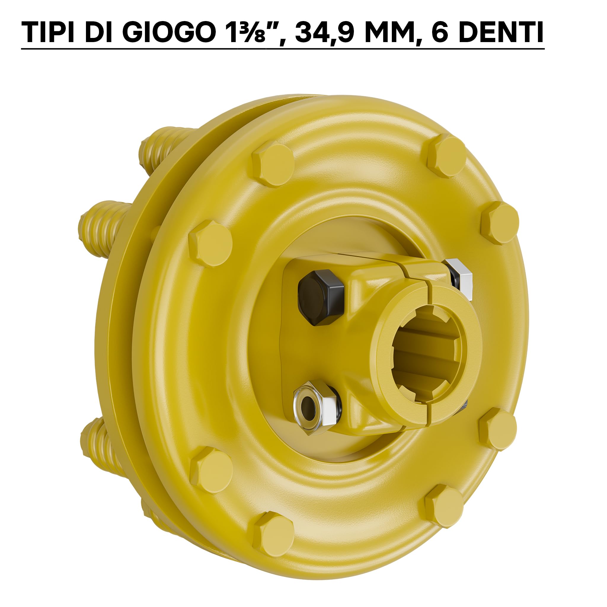 Wiltec Frizione Albero Cardanico 1 3/8" Z6 1200Nm Gialla
