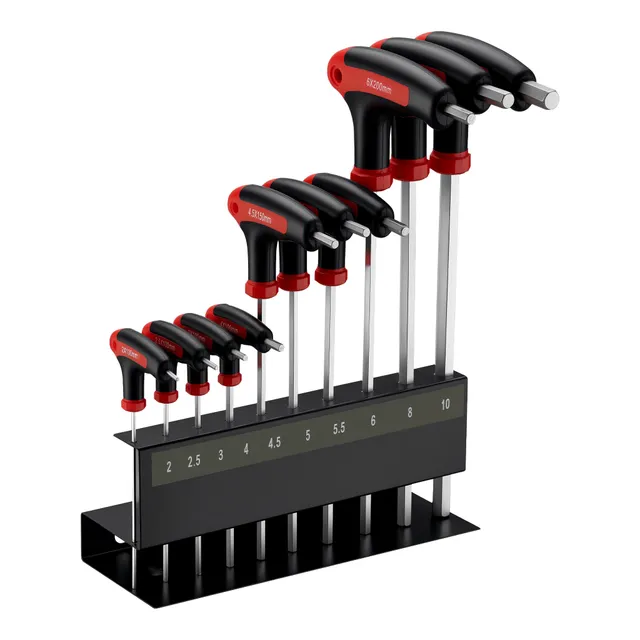 Wiltec Set Chiavi a Brugola a T 11 Pezzi Acciaio Cr-V