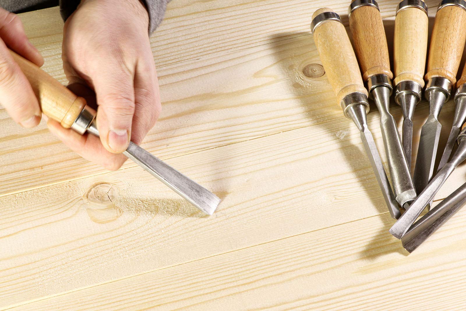 Wiltec Scalpelli sgorbie legno set 12 pezzi acciaio