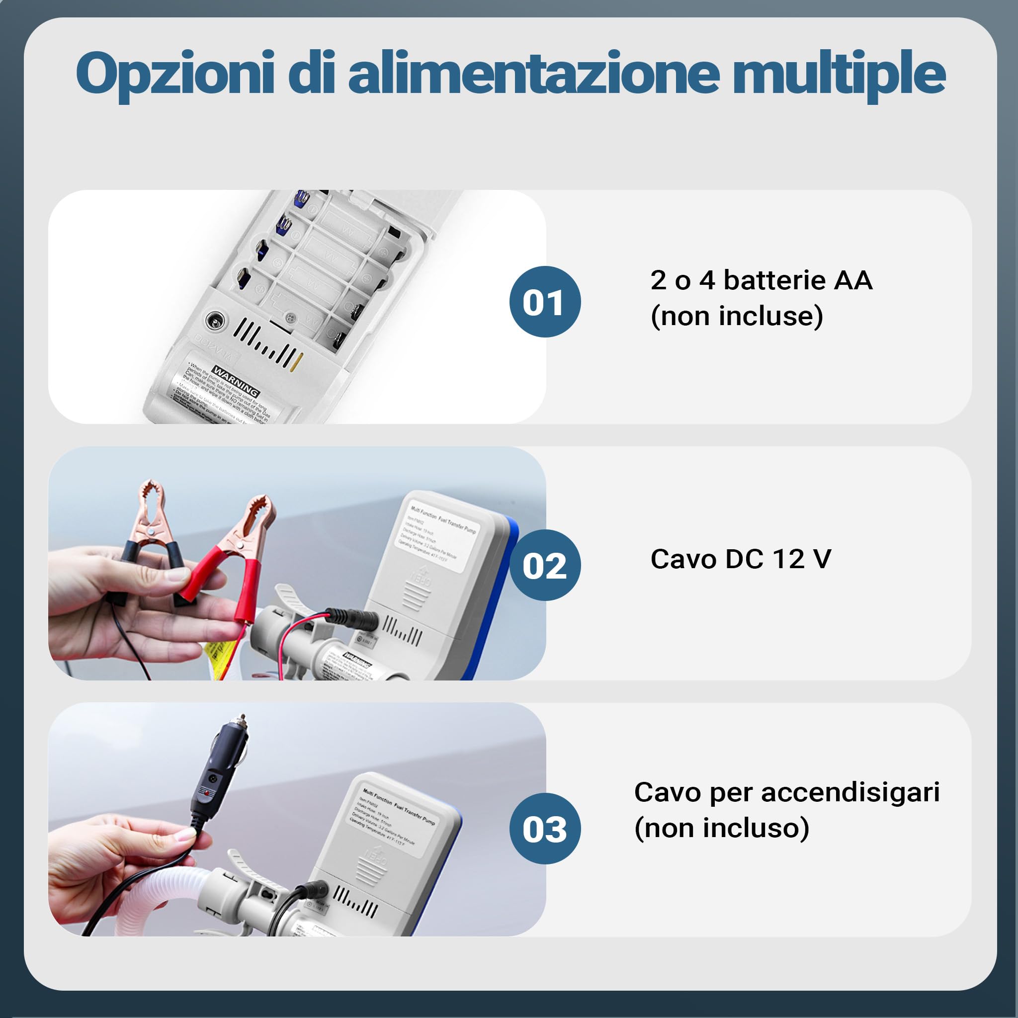 Wiltec Pompa travaso liquidi 12 l/min 12V display LED