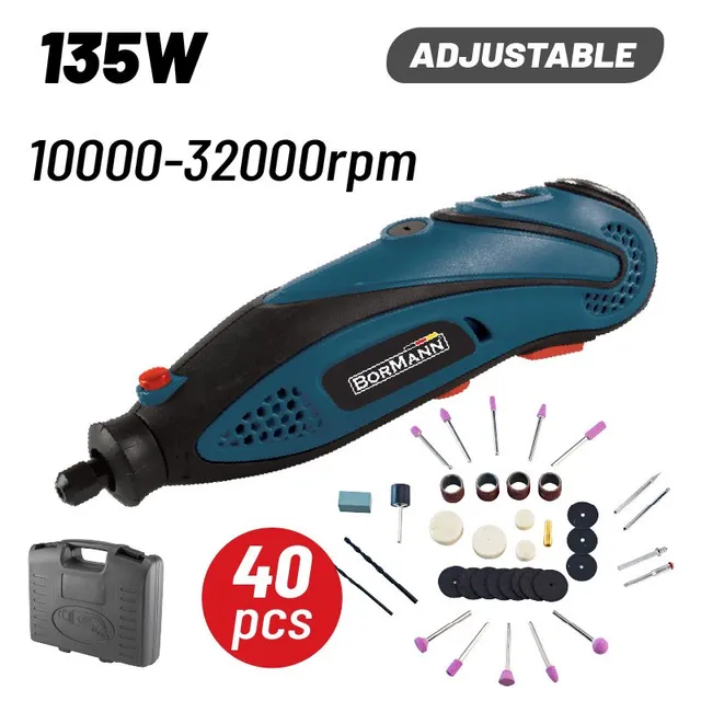 Bormann utensile rotativo 135W kit 40 accessori taglio levigatura