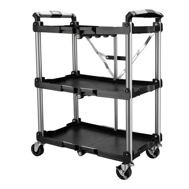 Wiltec Carrello Pieghevole 3 Piani 120 kg 64,5 cm