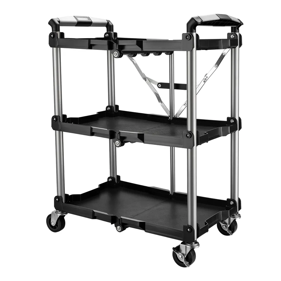 Wiltec Carrello Pieghevole 3 Piani 120 kg 64,5 cm