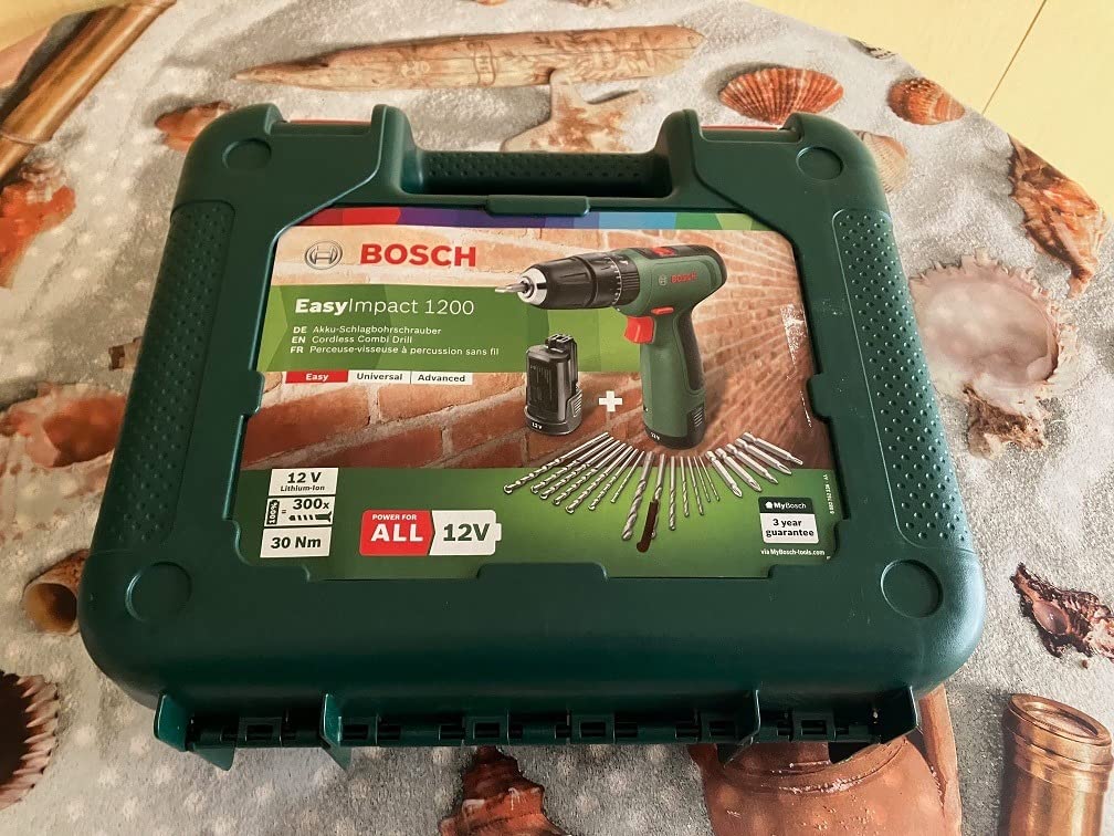 Bosch Easy Trapano Battente 12V Set Premium 2 Batterie percussione