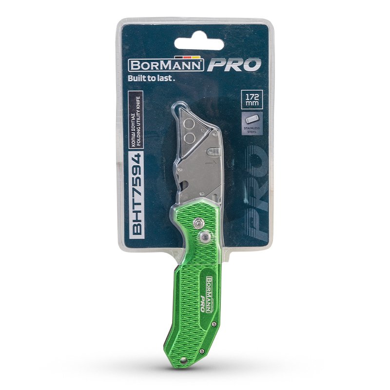 Bormann coltello pieghevole verde 172 mm manico alluminio