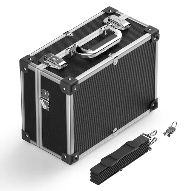 Wiltec Valigetta Portattrezzi Alluminio 32x23x16cm Argento