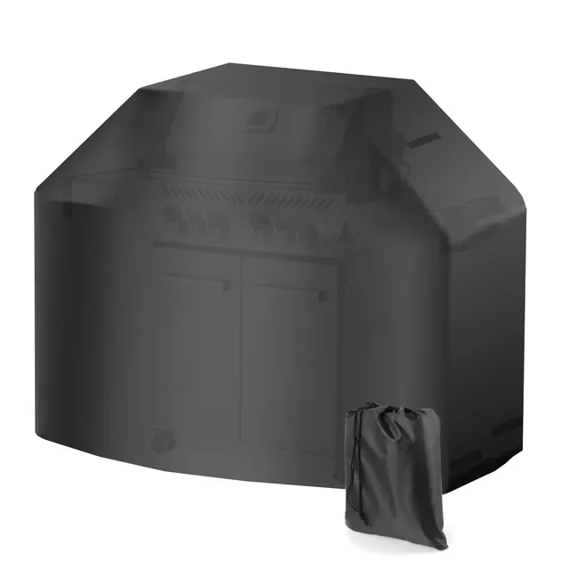 Wiltec Toboli telo copri barbecue 132x66x109 cm PVC nero