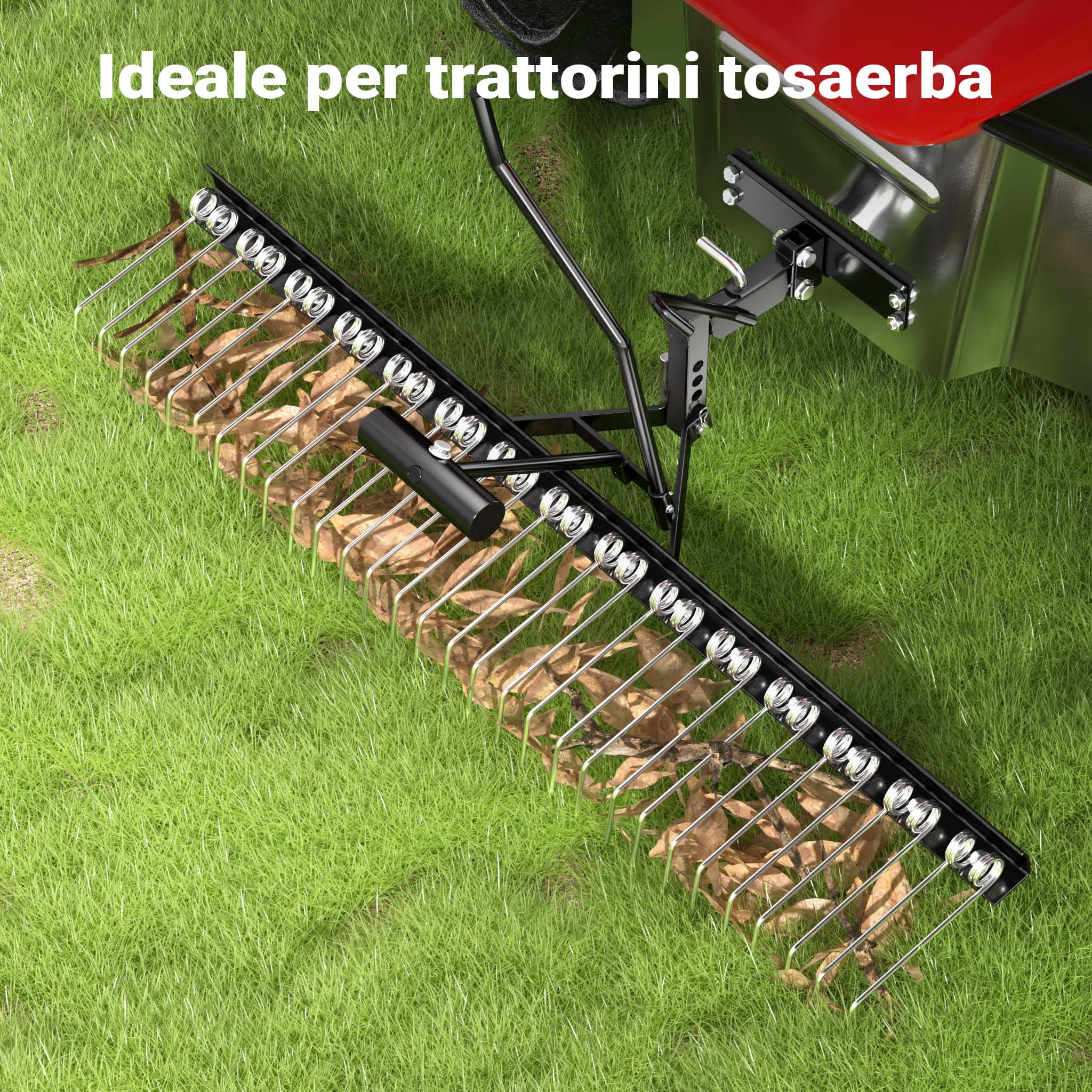 Wiltec Scarificatore a molle 120 cm per trattorino