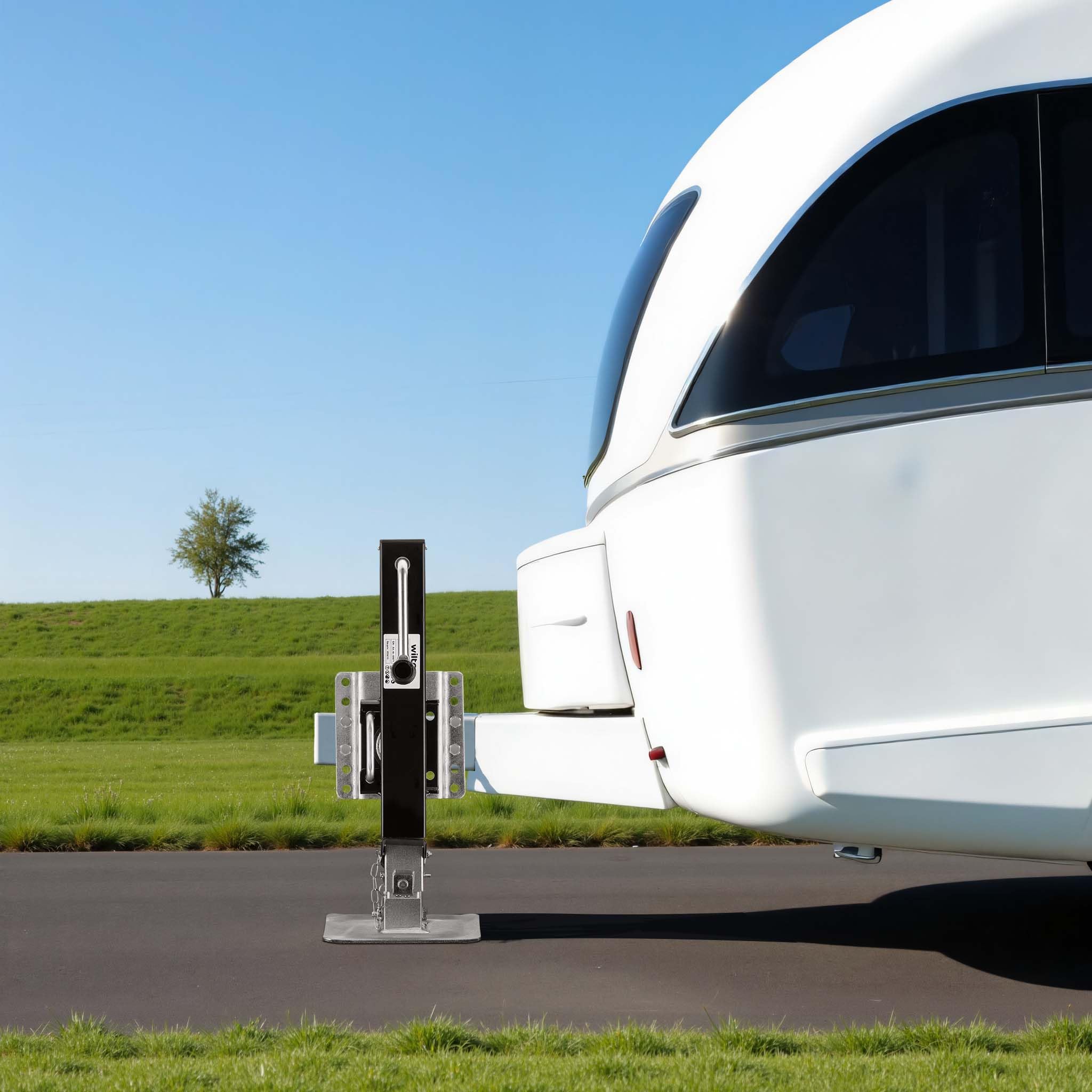 Wiltec Piede Stabilizzatore 900kg Manovella Laterale Girevole