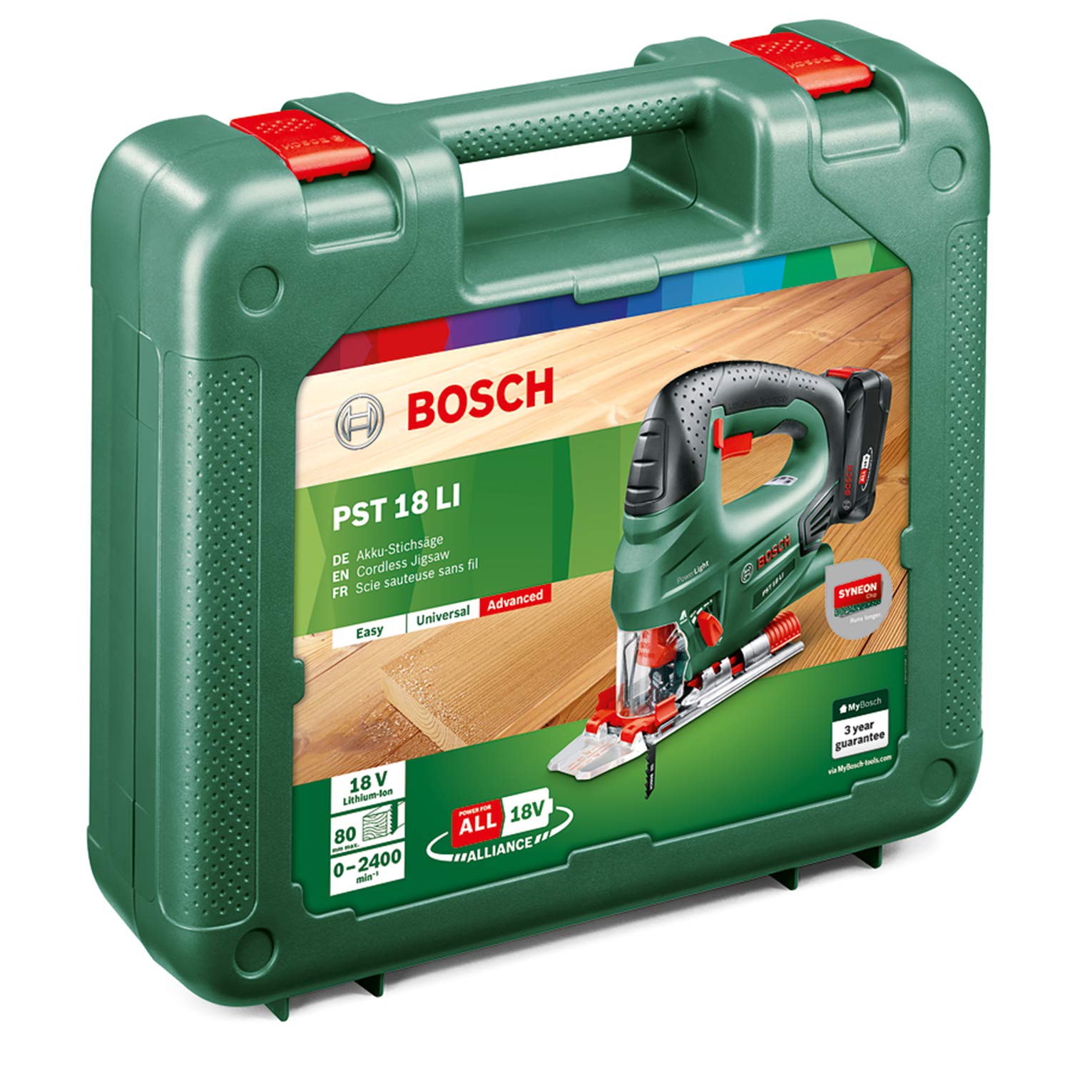 Bosch PST 18 LI Seghetto Alternativo 18V Set con Batteria