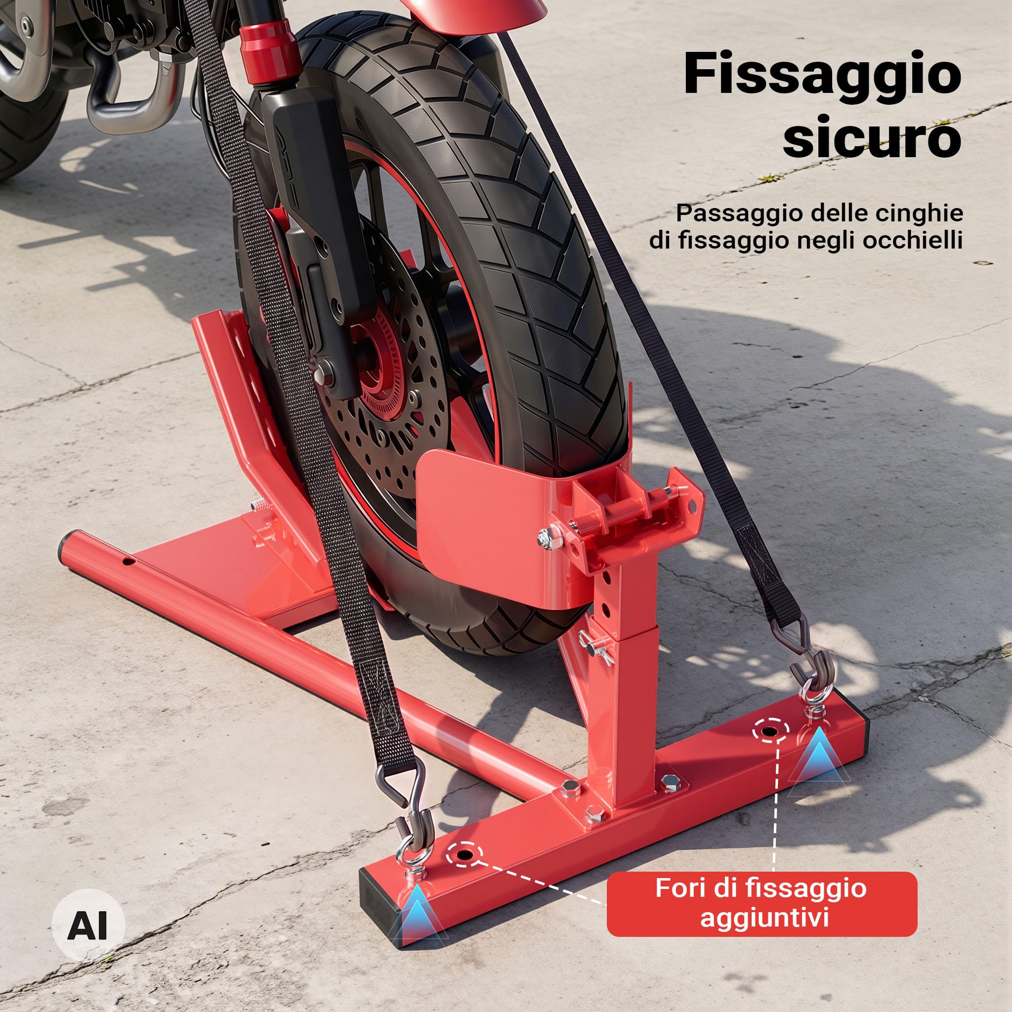 Wiltec Ruota anteriore 1 cavalletto moto acciaio