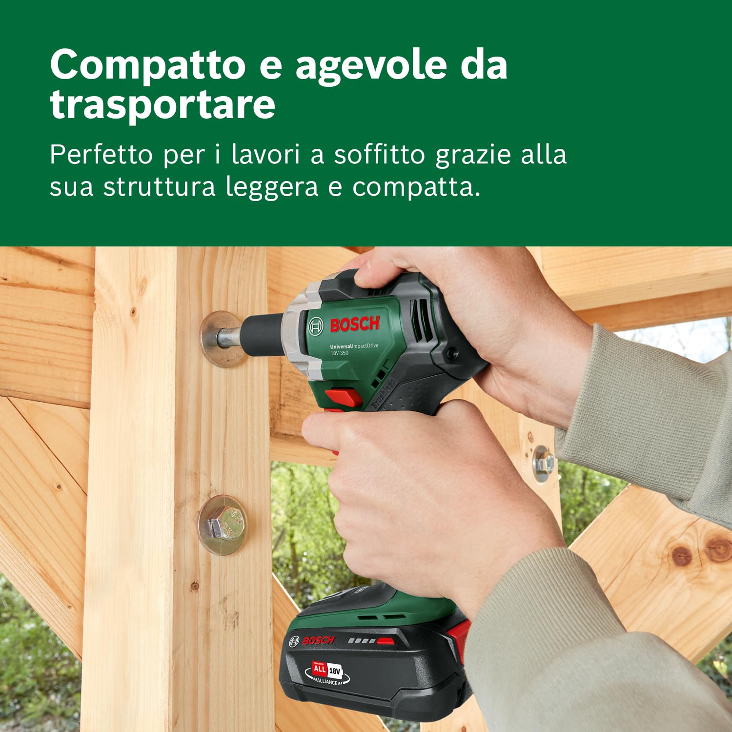 Bosch UniversalImpactDrive 18V-350 avvitatore +3 bussole