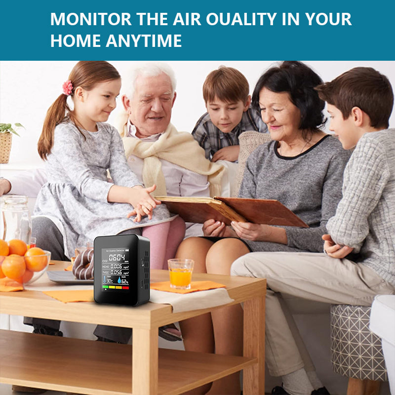 Tilswall Monitor Qualità Aria 5-in-1 CO2 HCHO Interno