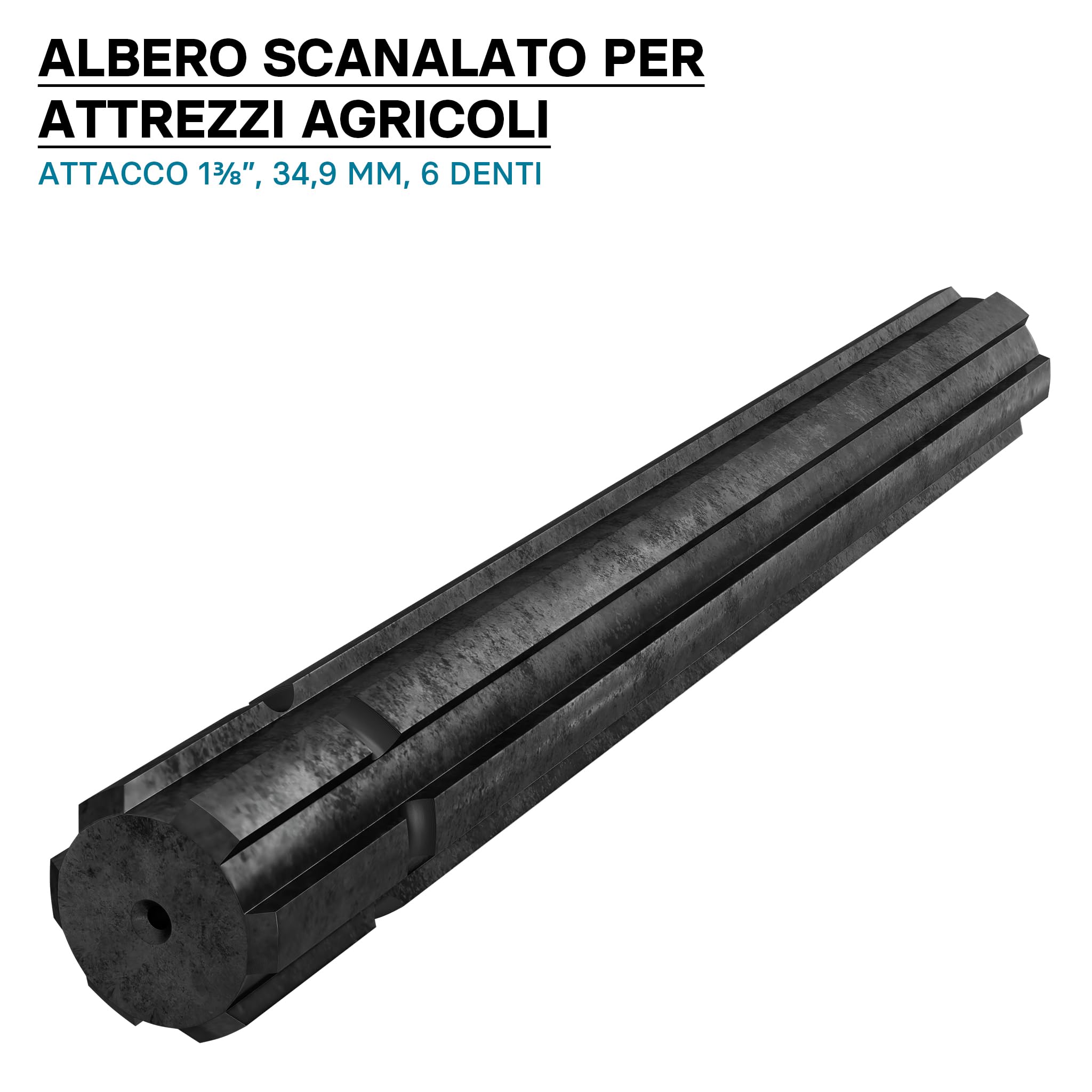 Wiltec BT1 Profilo scanalato cardano 300 mm 1 3/8" 6 denti