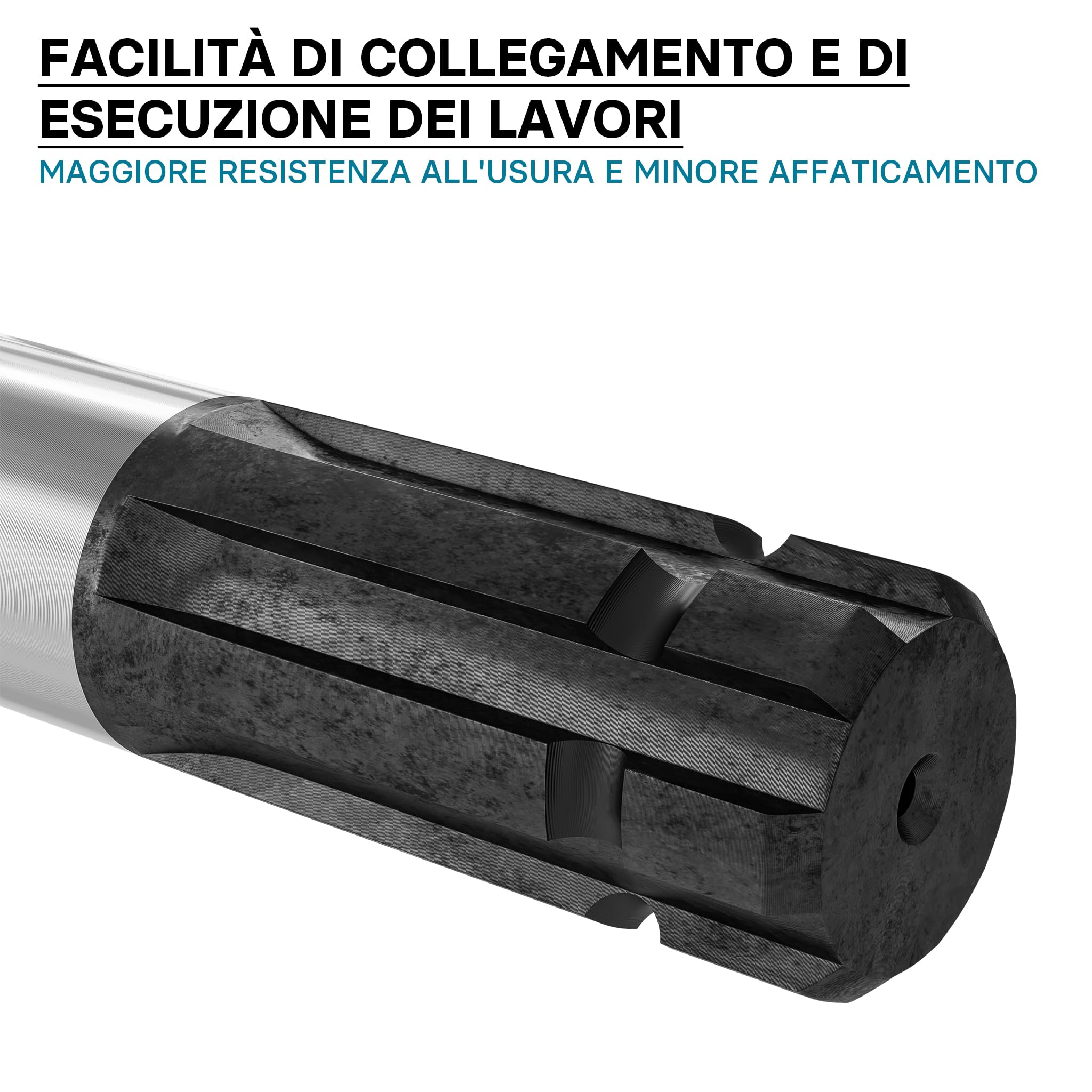 Wiltec A1 Profilo Scanalato 300 mm Albero 1 1/8" 6 Denti