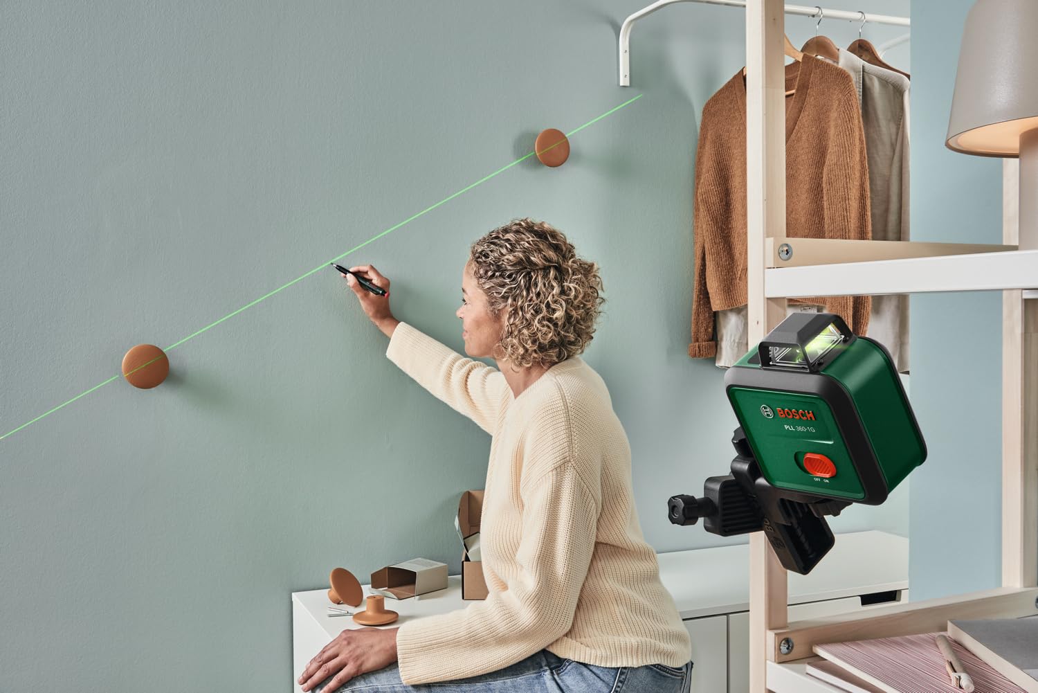 Bosch PLL 360-1G livella laser verde 360°