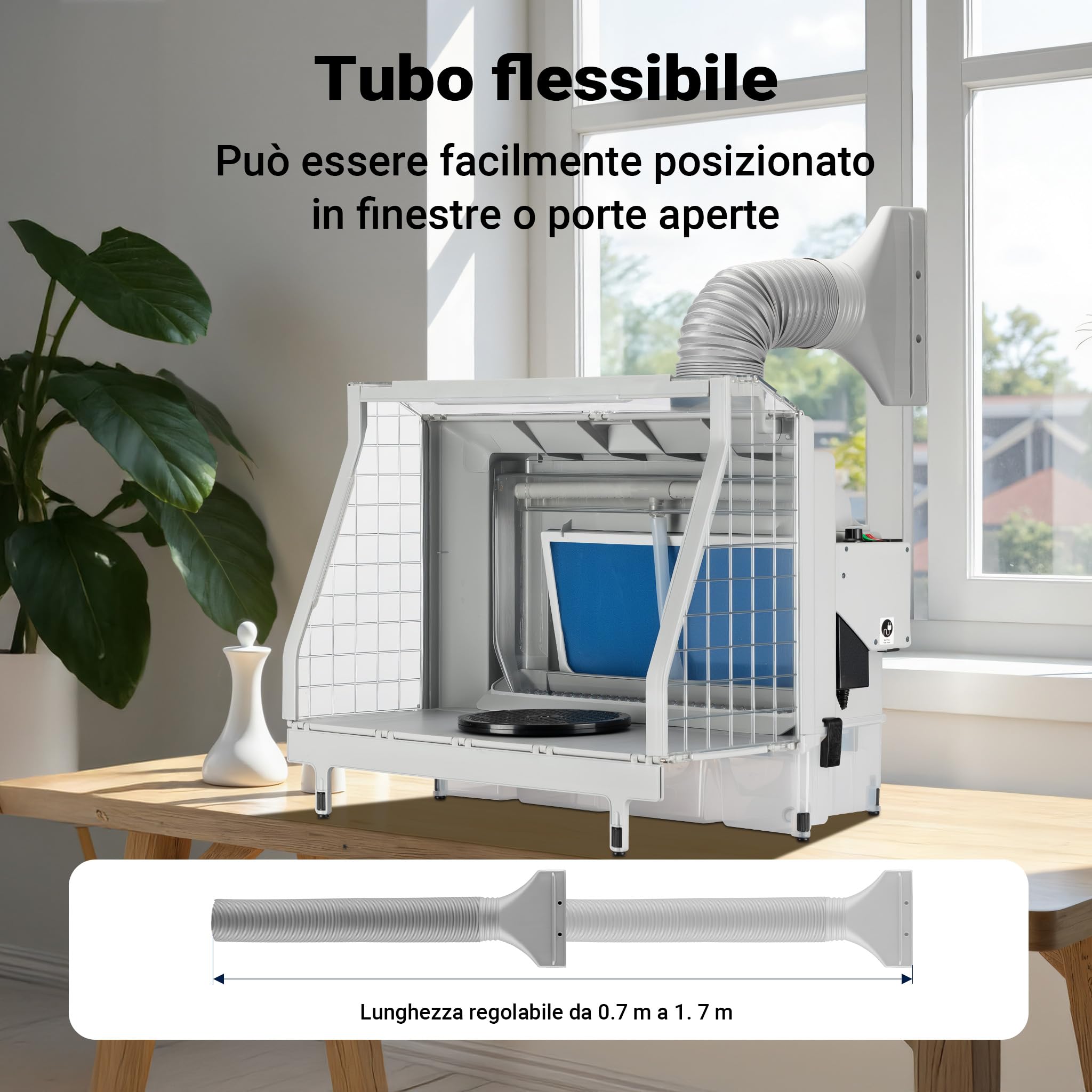XPOtool Cabina verniciatura aerografo LED 11 m3/min