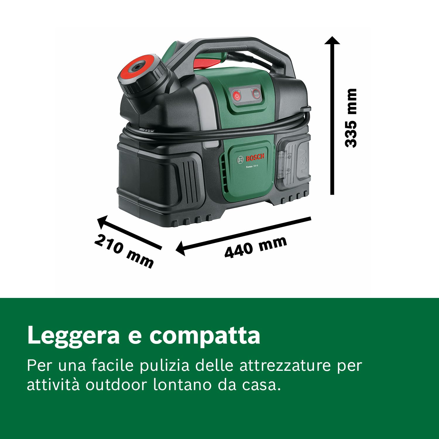 Bosch Fontus 18V-6 idropulitrice a batteria 6L portatile