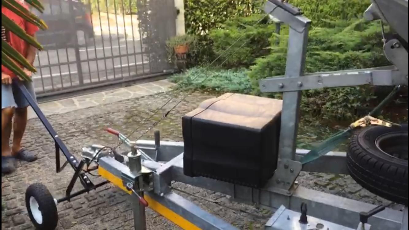 Wiltec Carrello sposta rimorchio 110x72x30 cm 270 kg