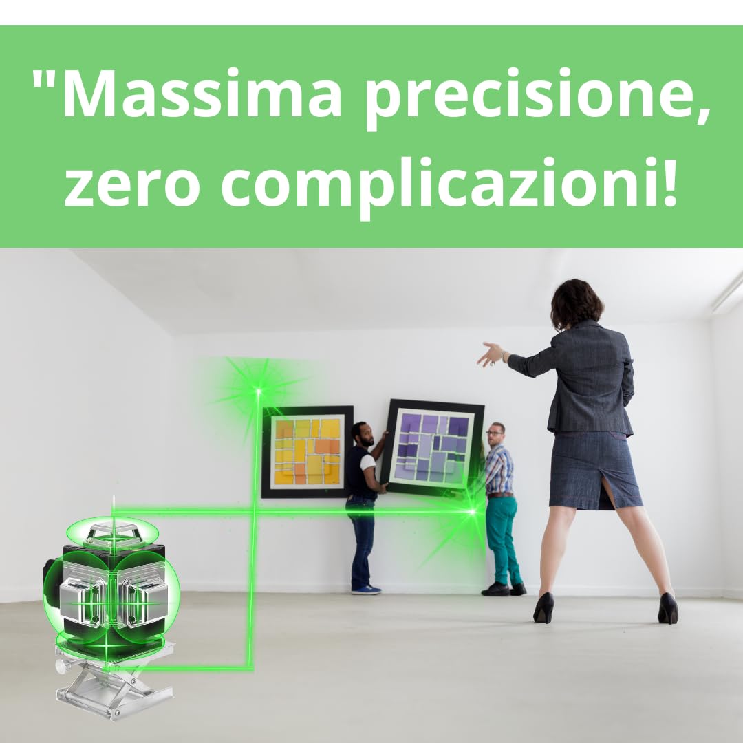 DE ROSA SHOP Livella Laser 4D 16 Linee 360° con Treppiede